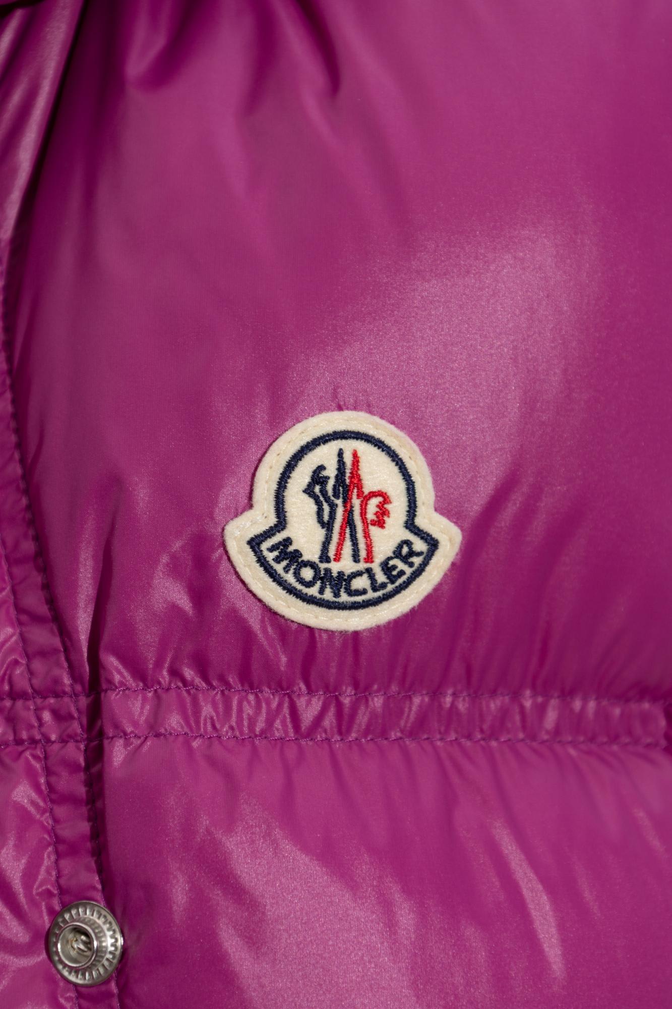 Moncler Tyrian Purple Nylon Pario Sleeveless Down Jacket In Pink