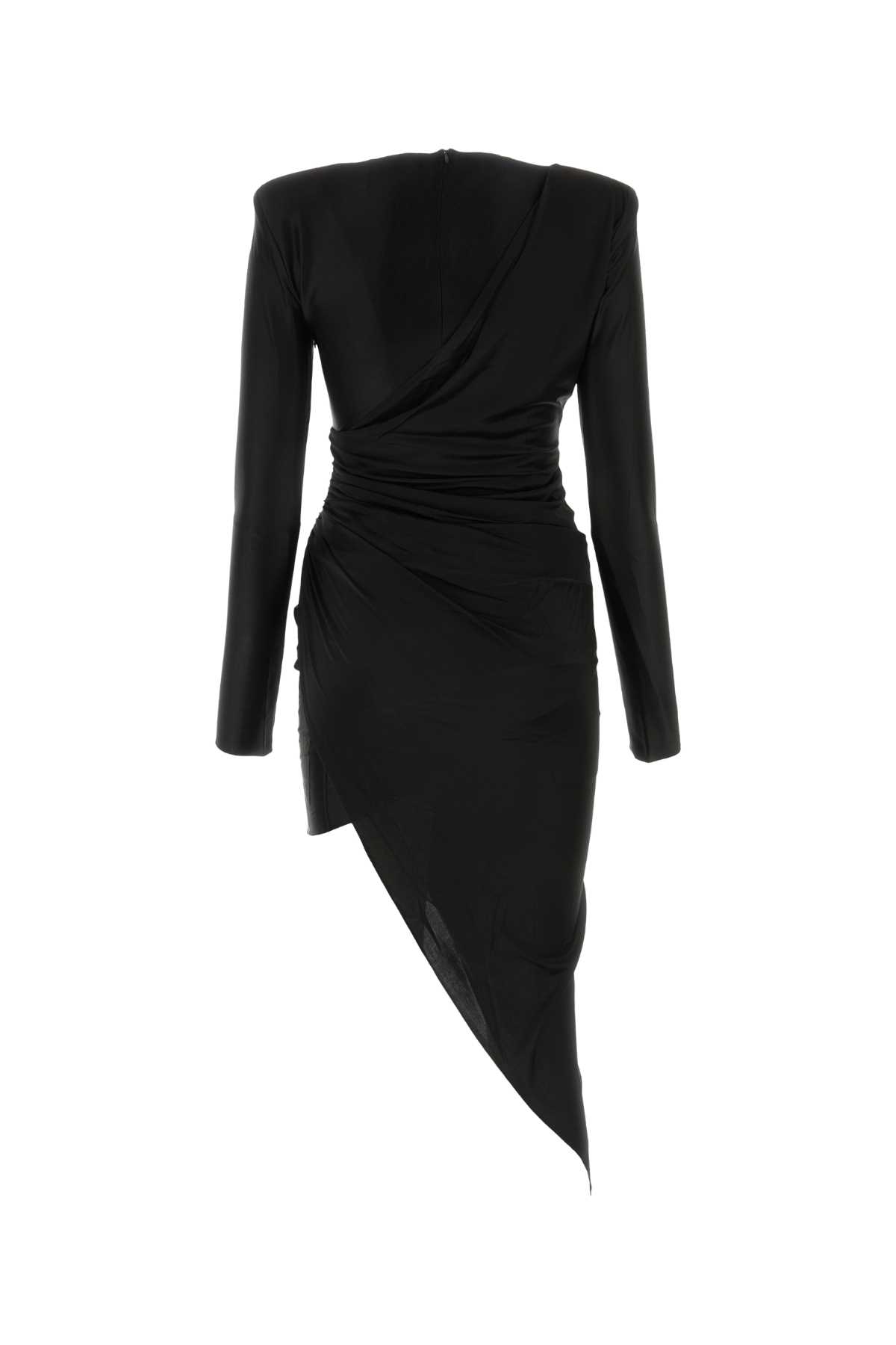 Shop Alexandre Vauthier Black Stretch Viscose Dress