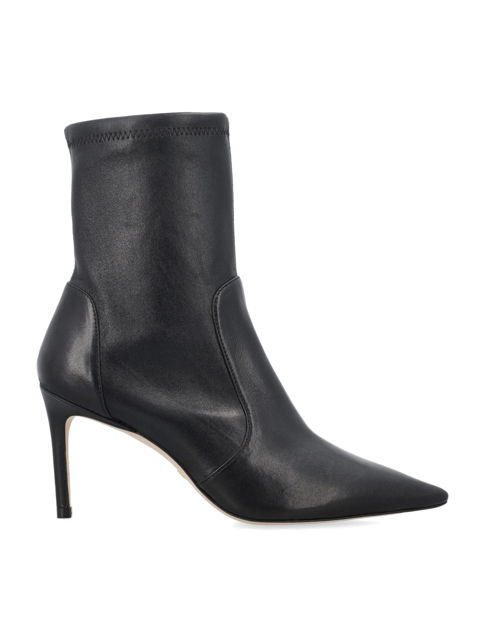 Shop Stuart Weitzman Stuart 85 Stretch Bootie In Black