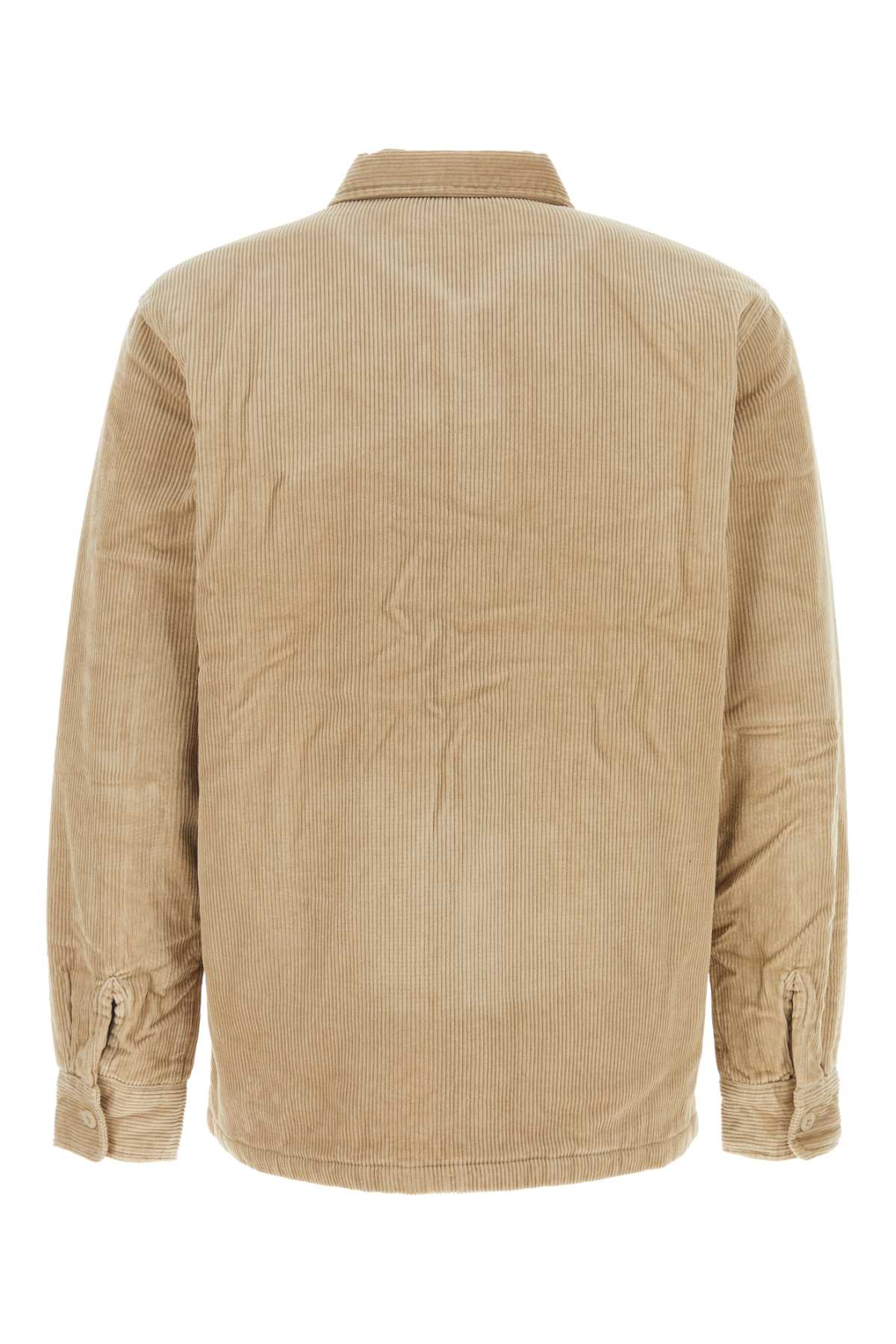 Shop Carhartt Sand Corduroy Whitsome Shirt Jacket In Wall