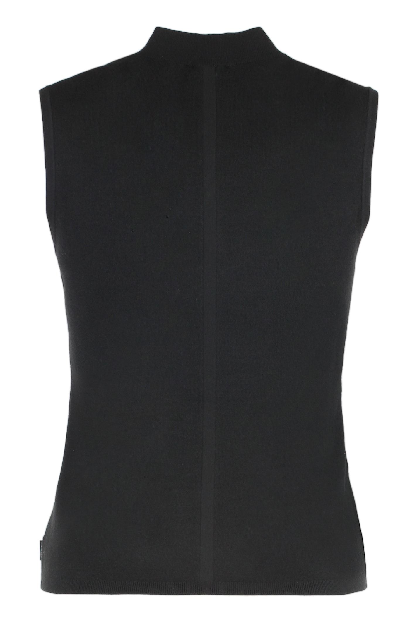 Calvin Klein Tank Top In A Viscose Blend In Black
