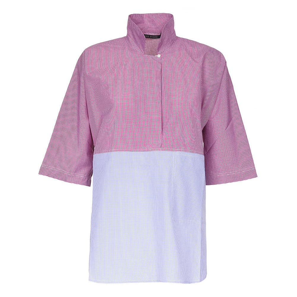 Sofie d'Hoore Multicoloured 3/4 Slv Shirt Style Top - Woven Combi 2