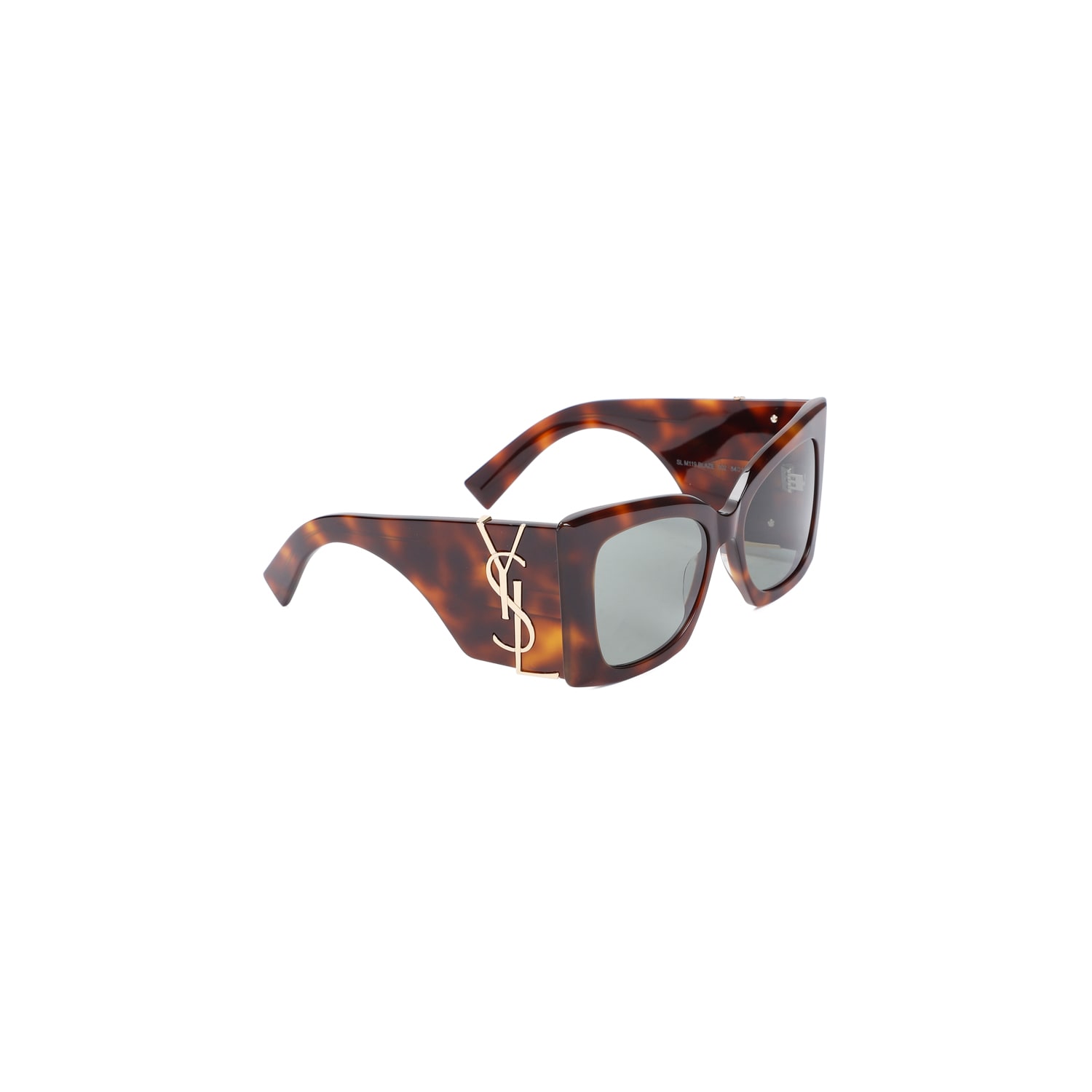 Saint Laurent Printed Acetate Mini Blaze Sunglasses In Brown