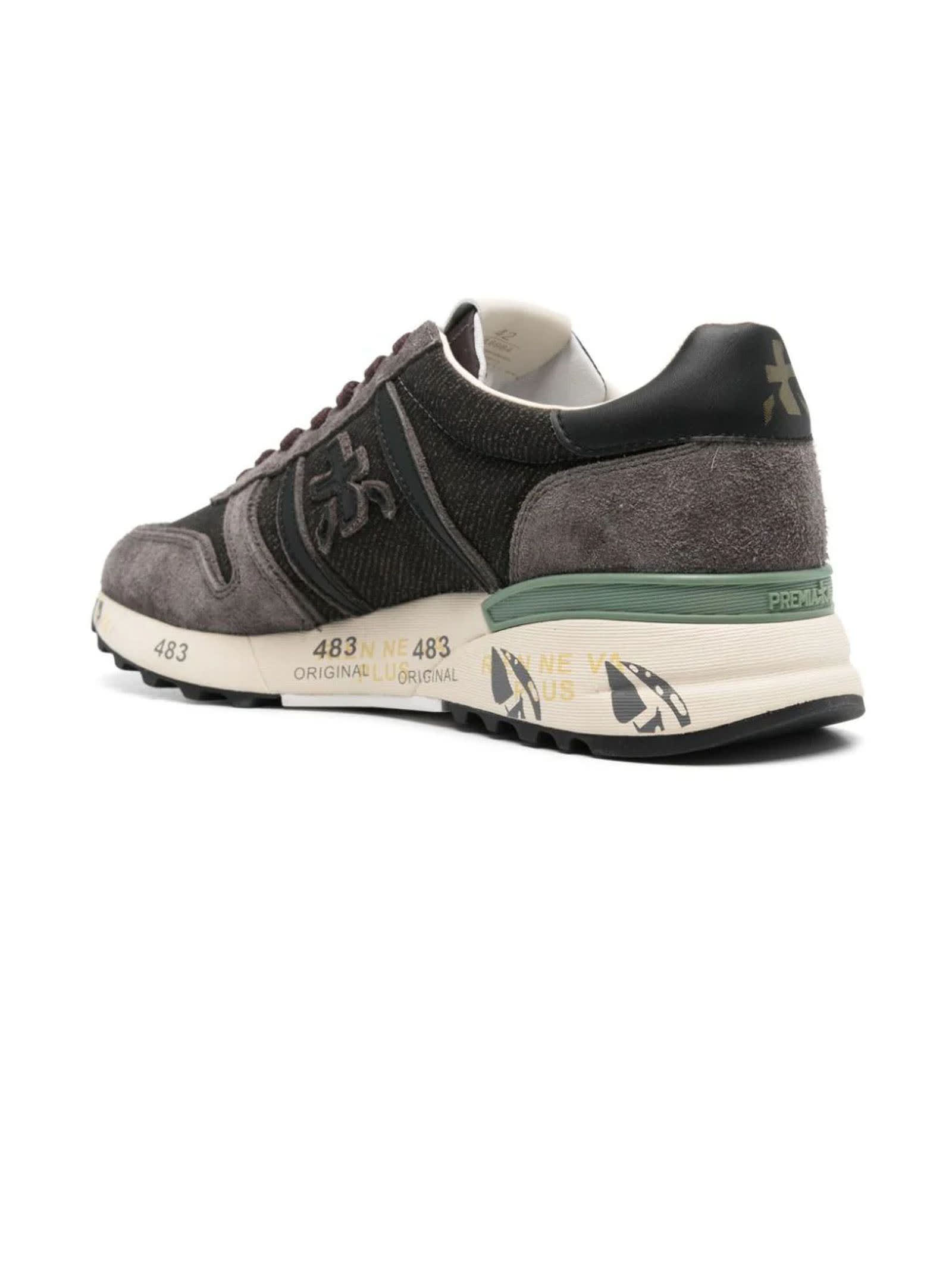 Shop Premiata Grey Lander 6984 Sneakers