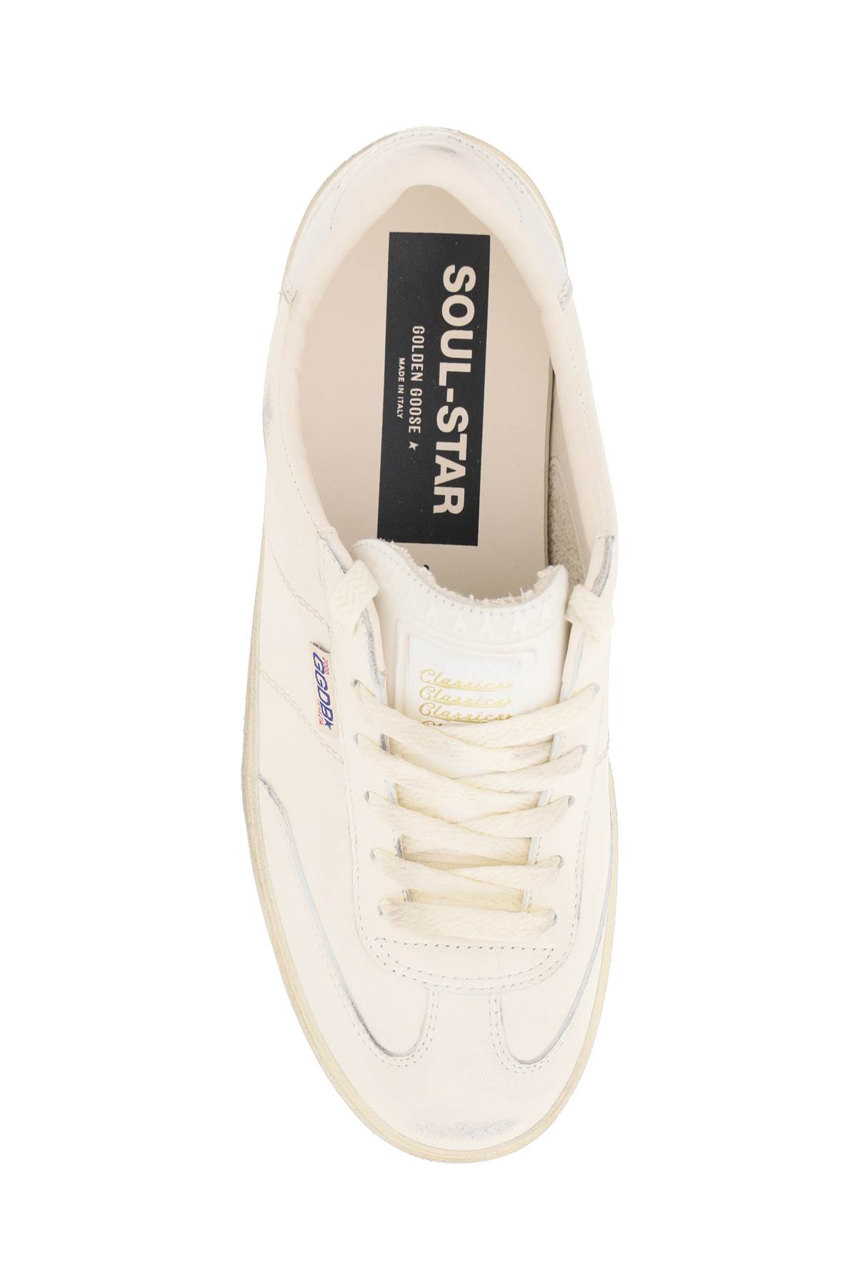 Shop Golden Goose Soul Star Sneakers In White/milk (white)