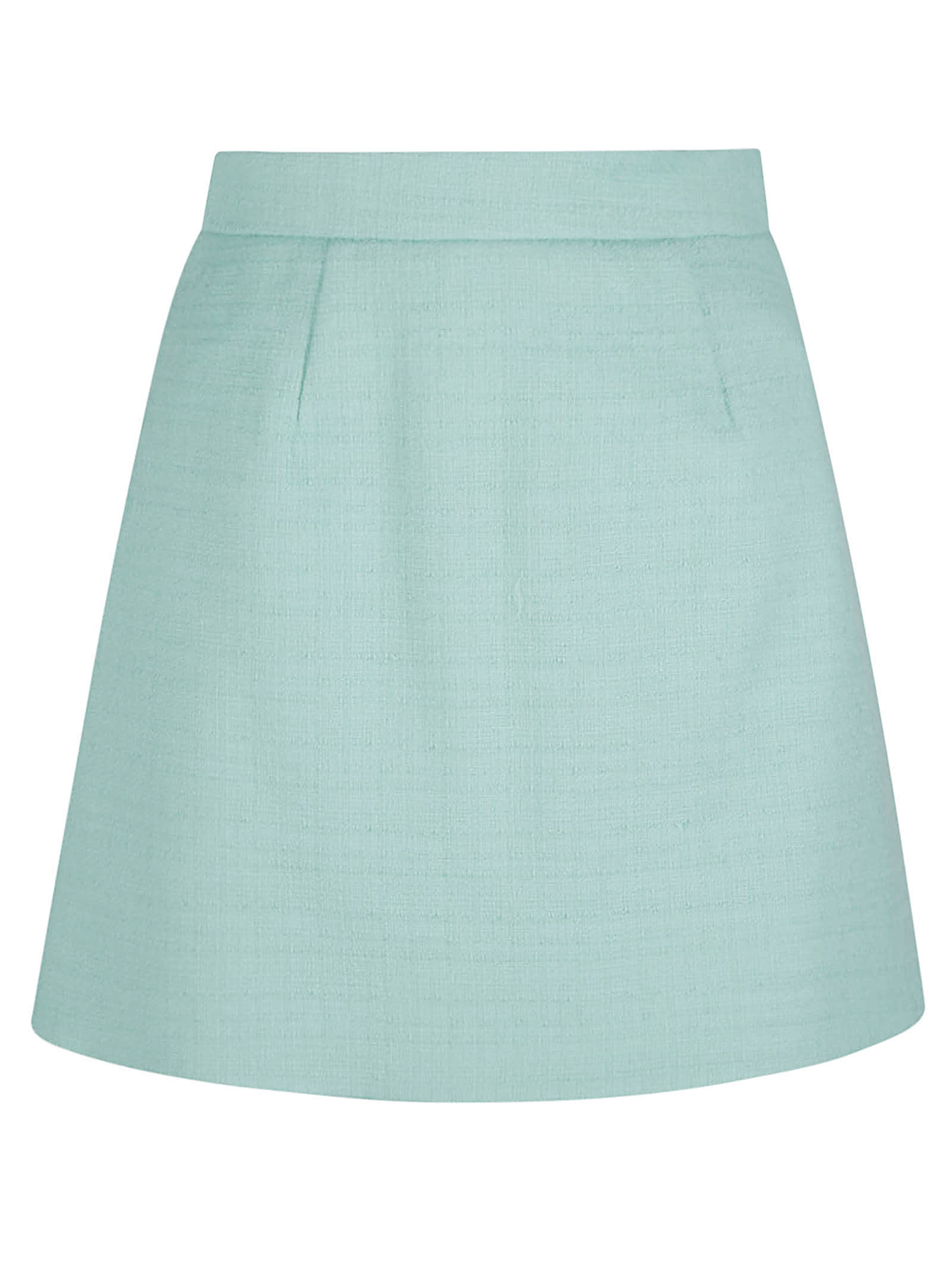 Shop Patou Iconic Mini Skirt In Green