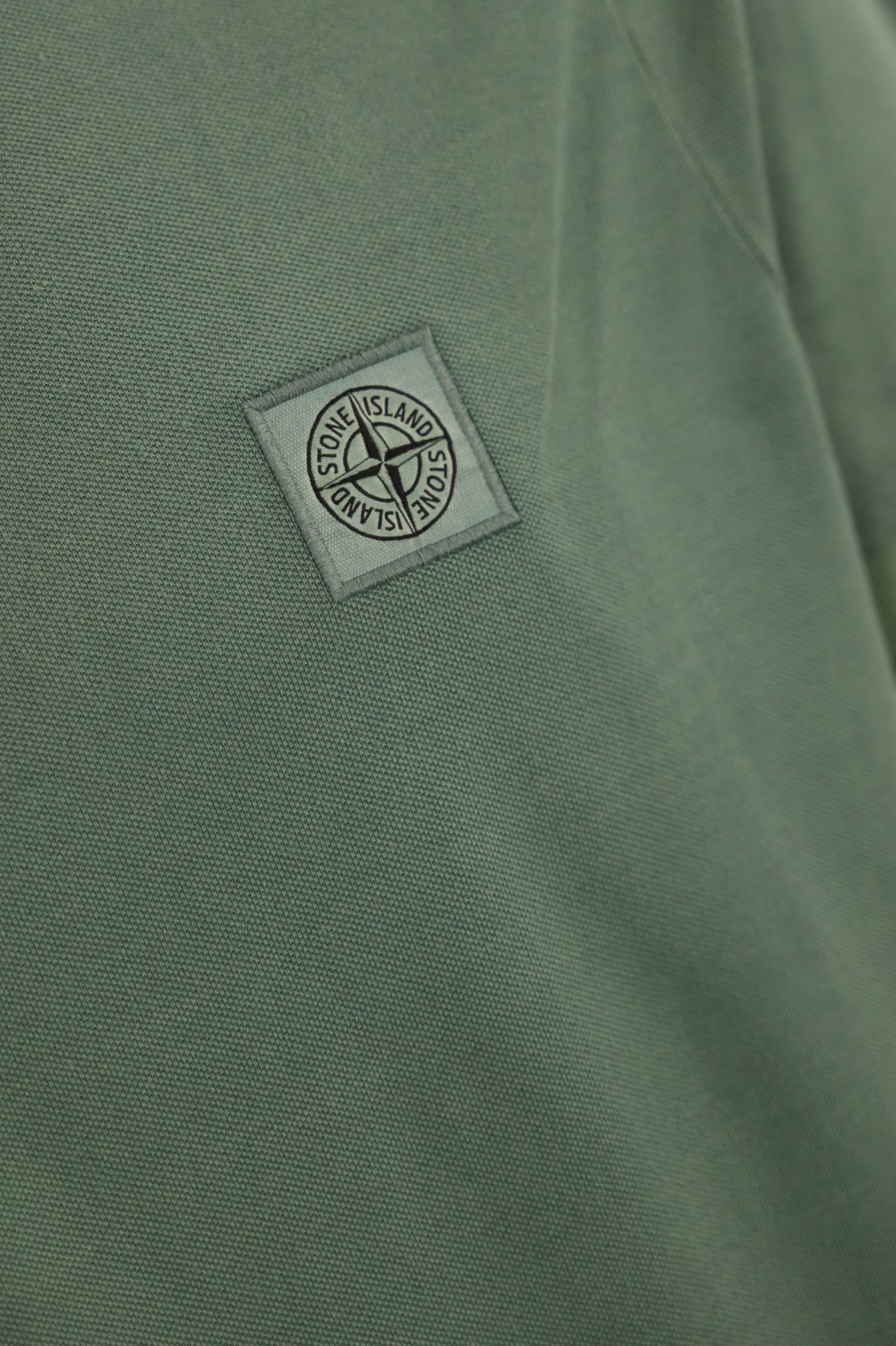 Shop Stone Island Cotton Polo Shirt With 2sc67 Logo In Verde