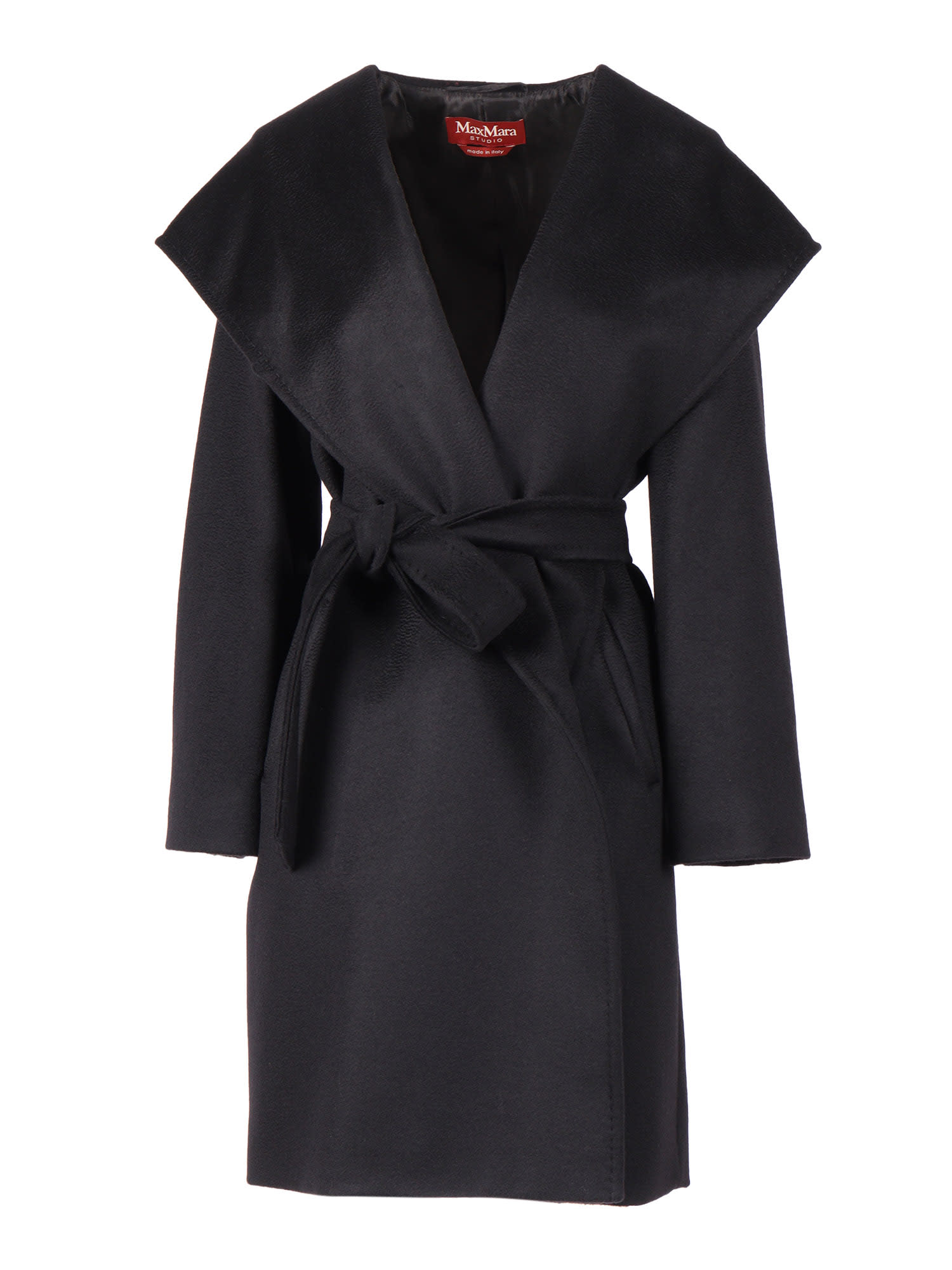 Max Mara Studio Coats In Black