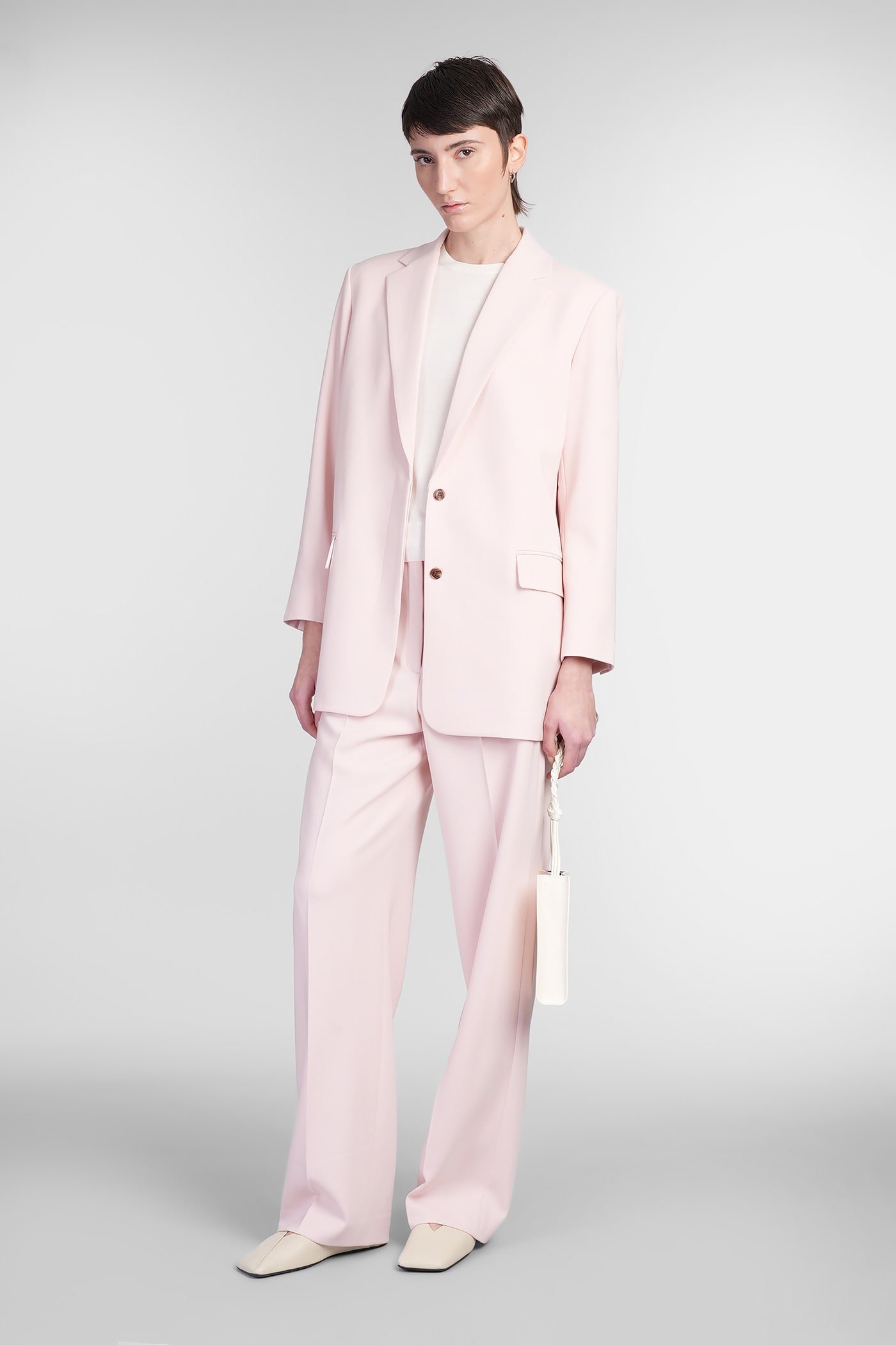 Theory Tailored Blazer With Notched Lapels In Rose-pink