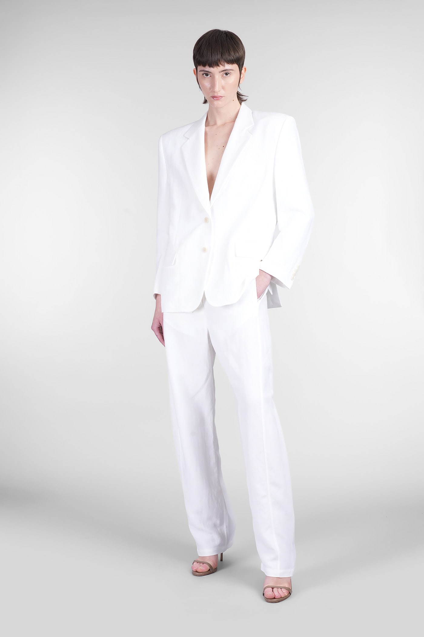 MAGDA BUTRYM BLAZER 01 BLAZER IN WHITE VISCOSE