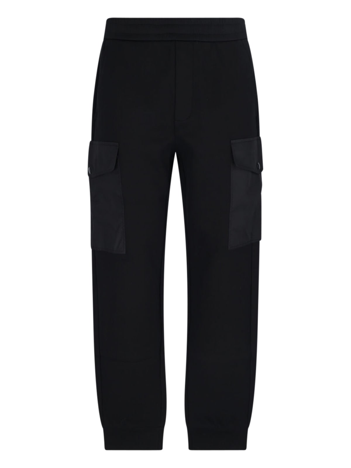 Prada Straight Trousers With Back And Cargo Pockets In Black