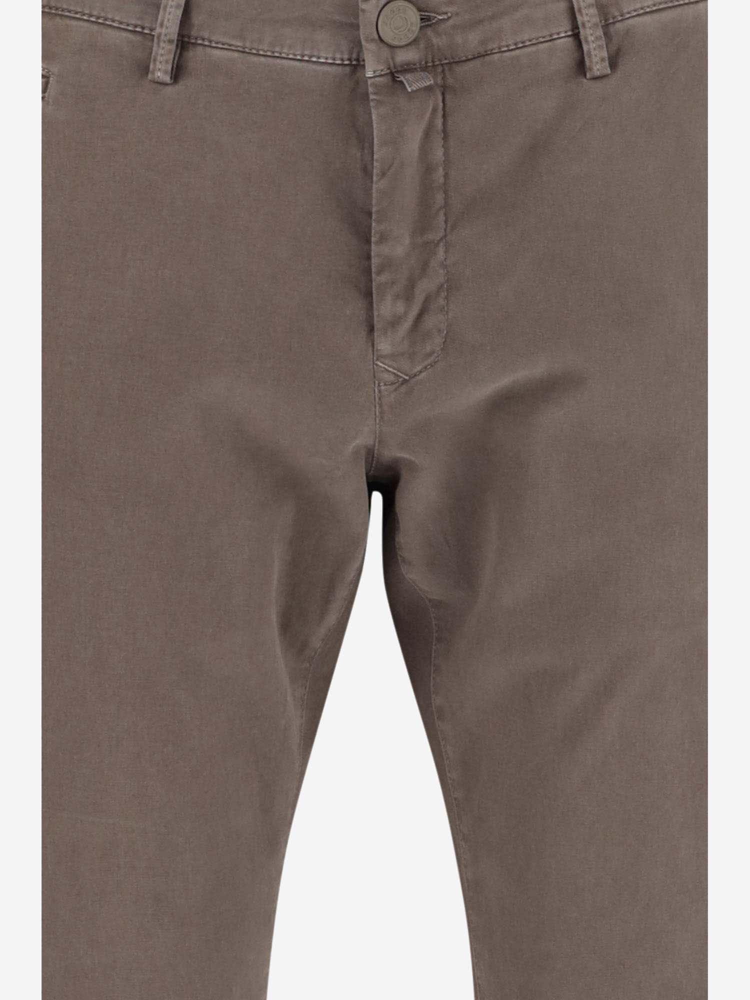 Shop Jacob Cohen Stretch Cotton Pants In Beige