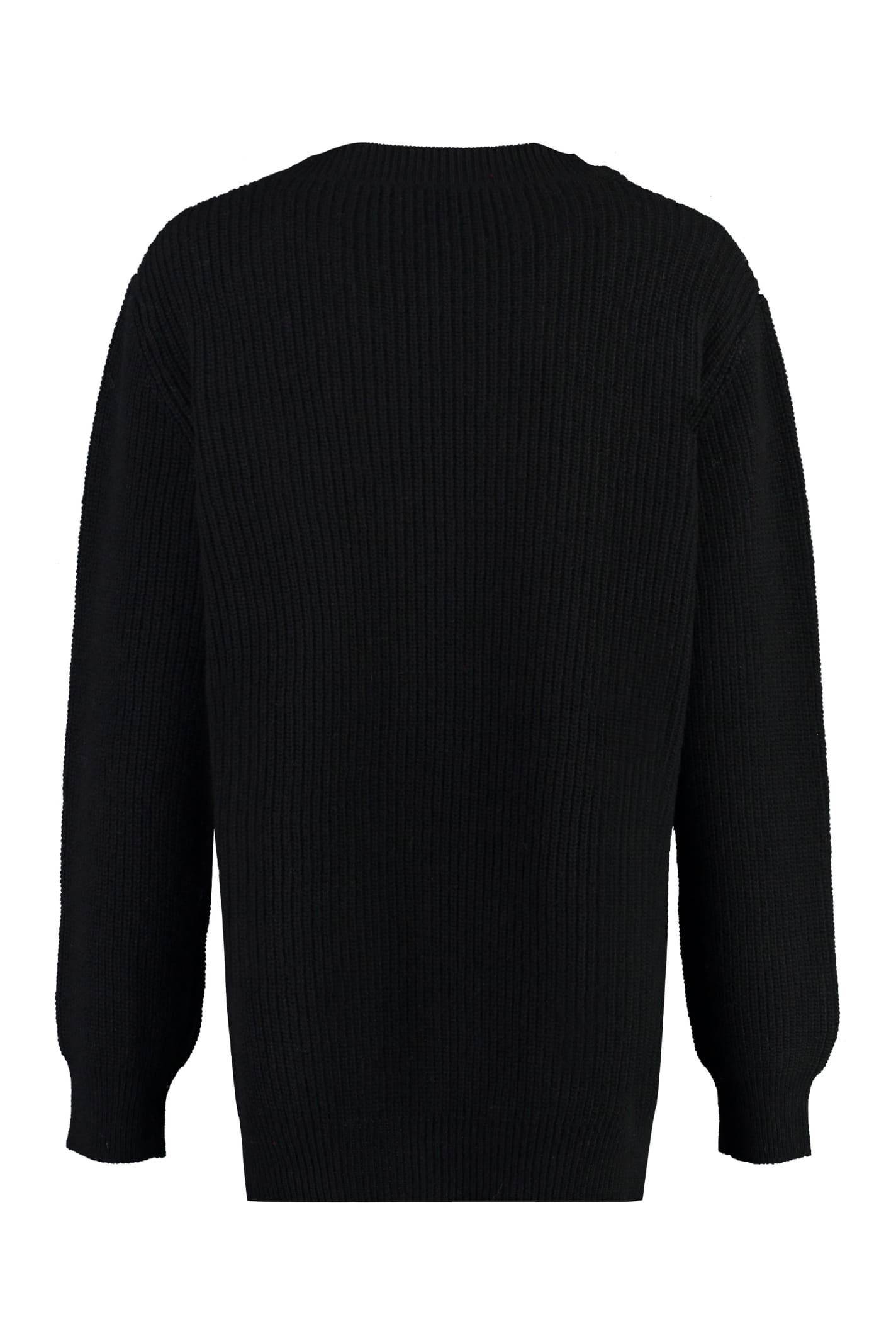 Shop Pinko Wool Blend Pullover In Black