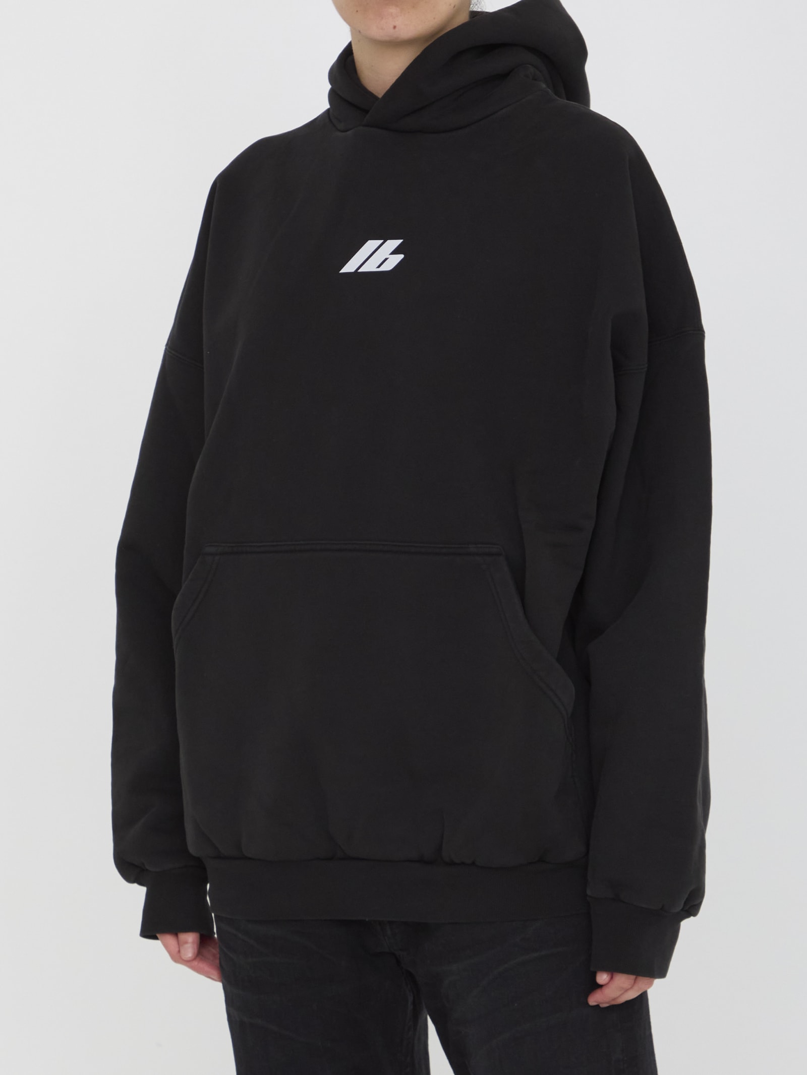 Shop Balenciaga Activewear Hoodie In Black