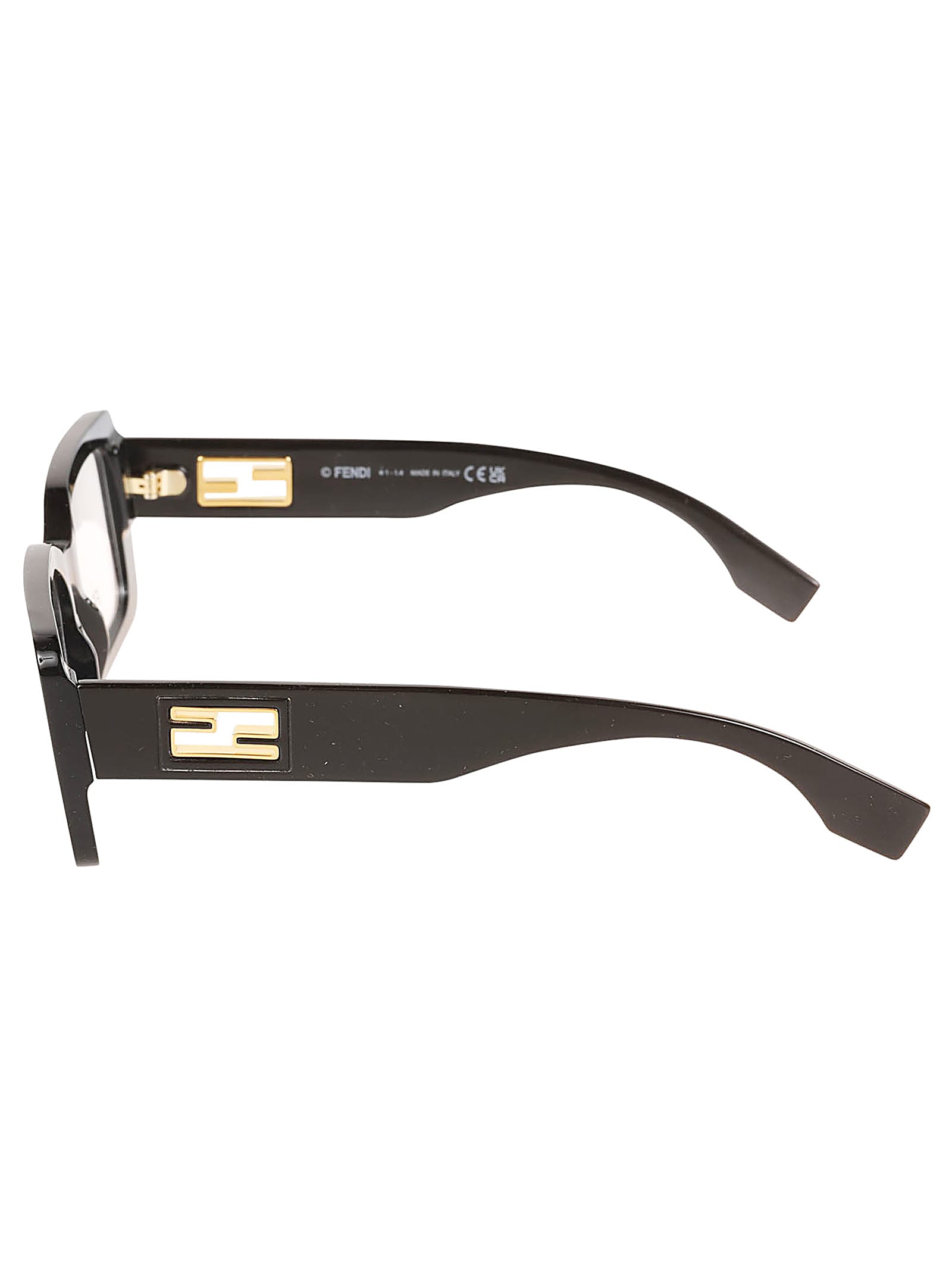 Fendi Square Frame Clear Lense Glasses In 001 - Black