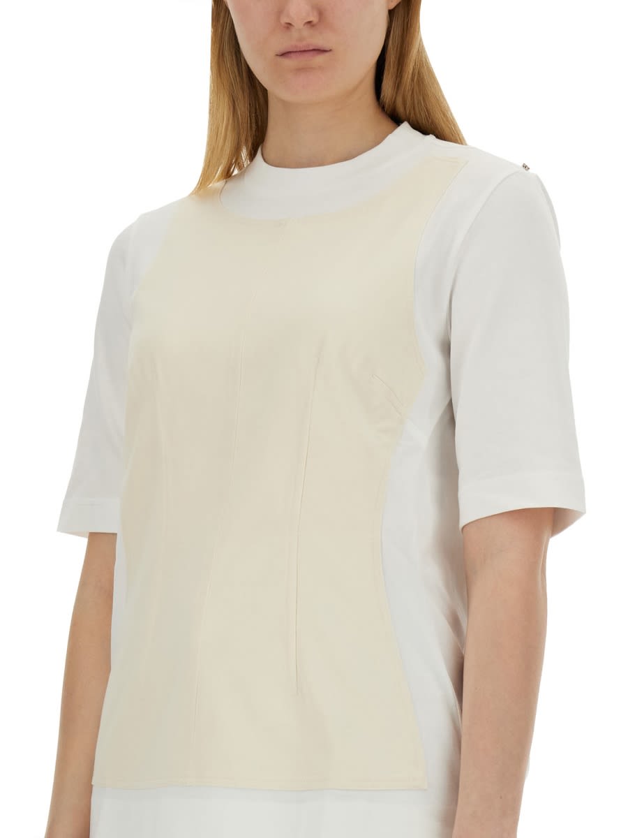 Sportmax Women's Ululo Layered T-shirt Cream In White