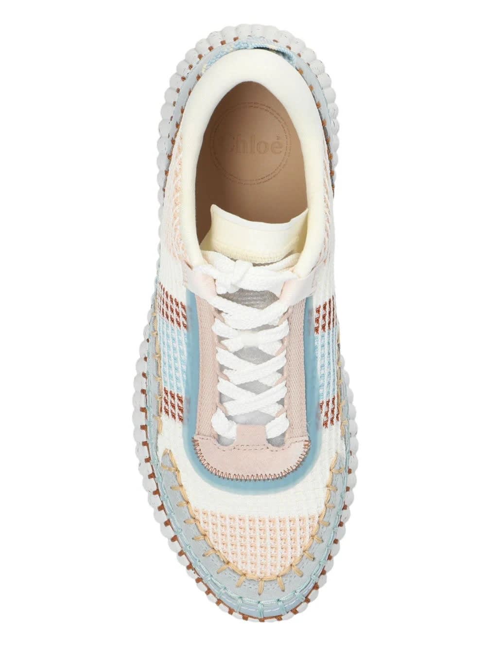 Shop Chloé Delicate Blue Nama Sneakers