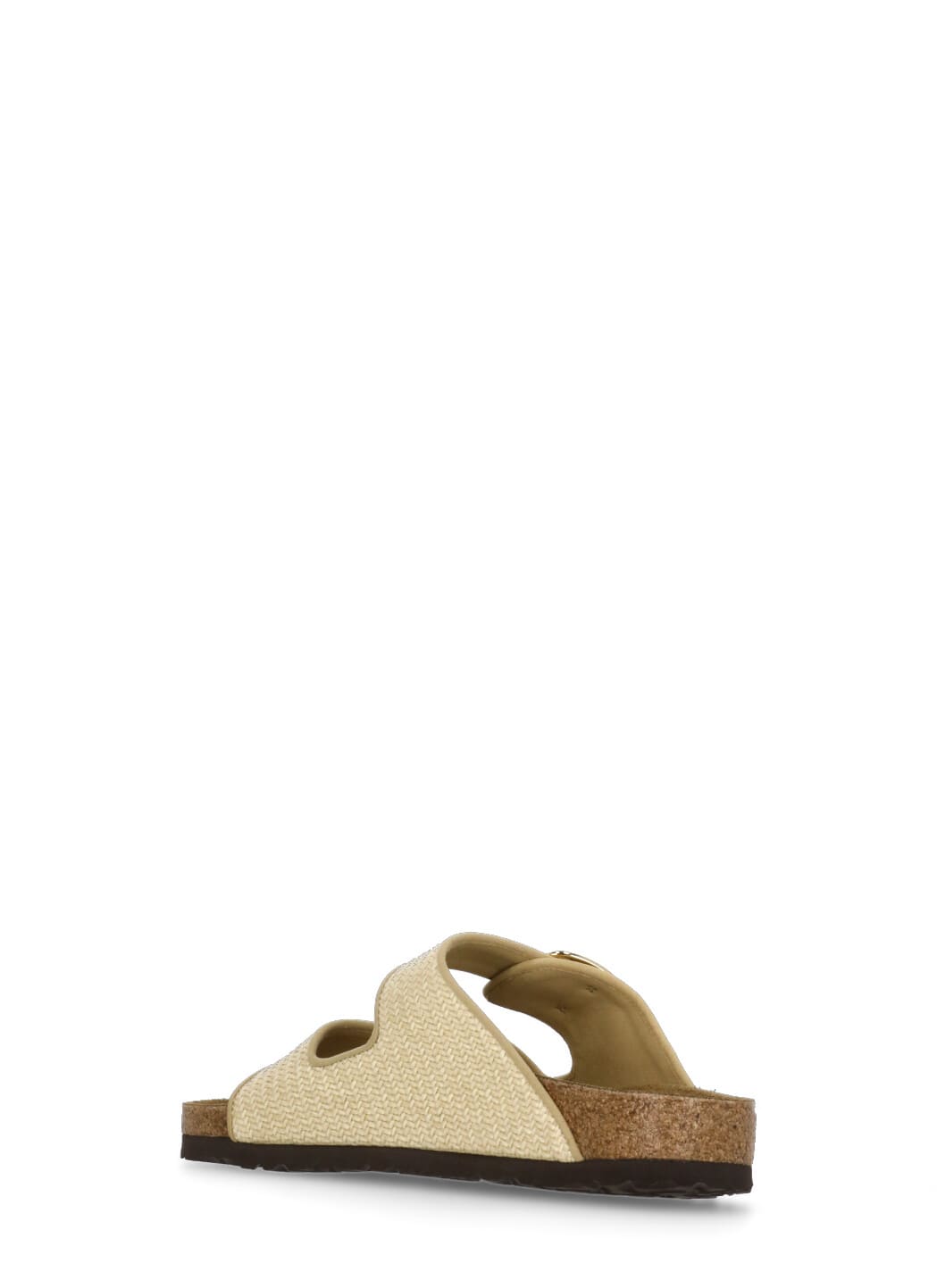 Birkenstock Rafia Arizona Big Buckle Sandals In Yellow