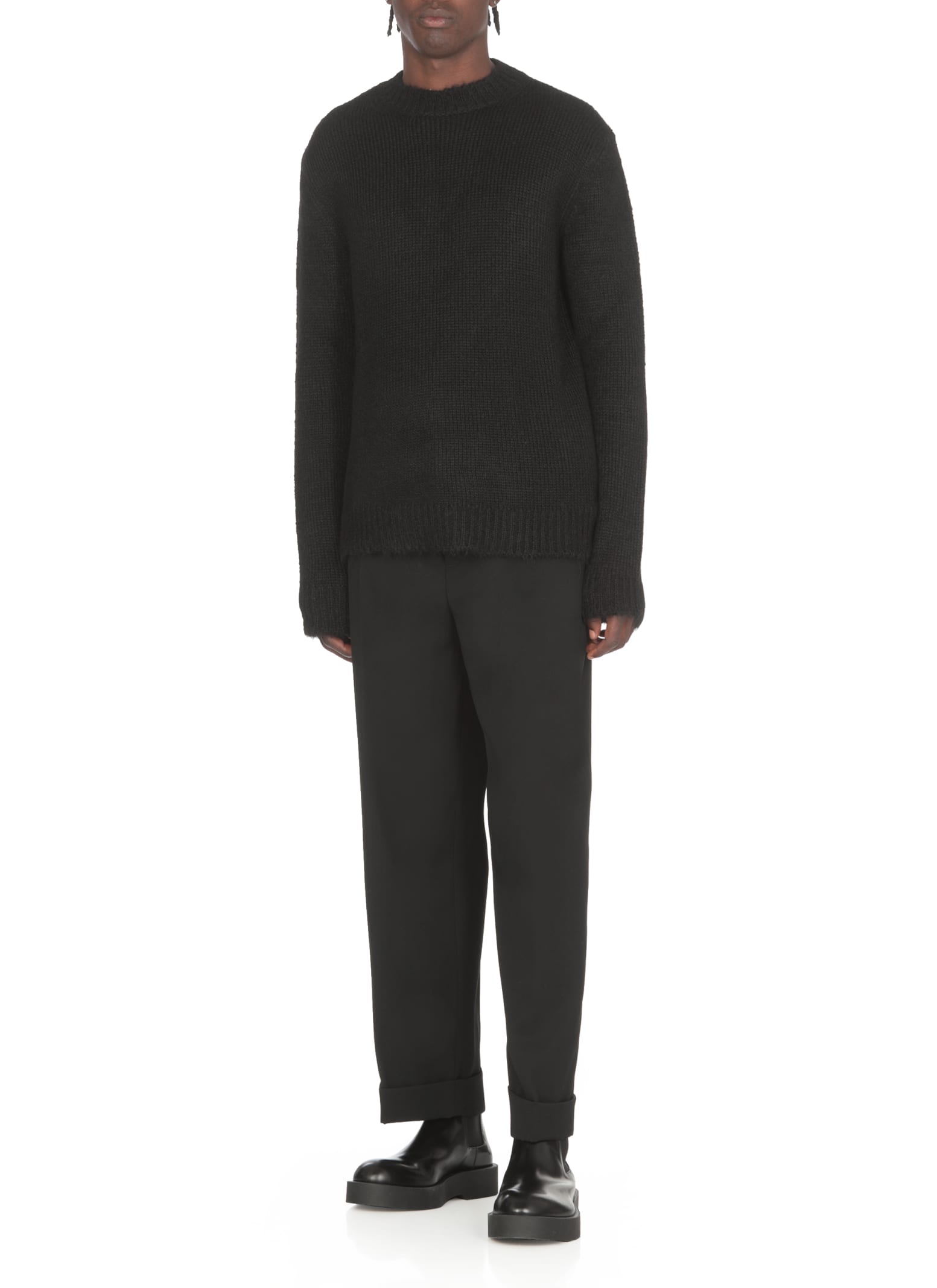 Shop Jil Sander Alpaca Jumper In Black