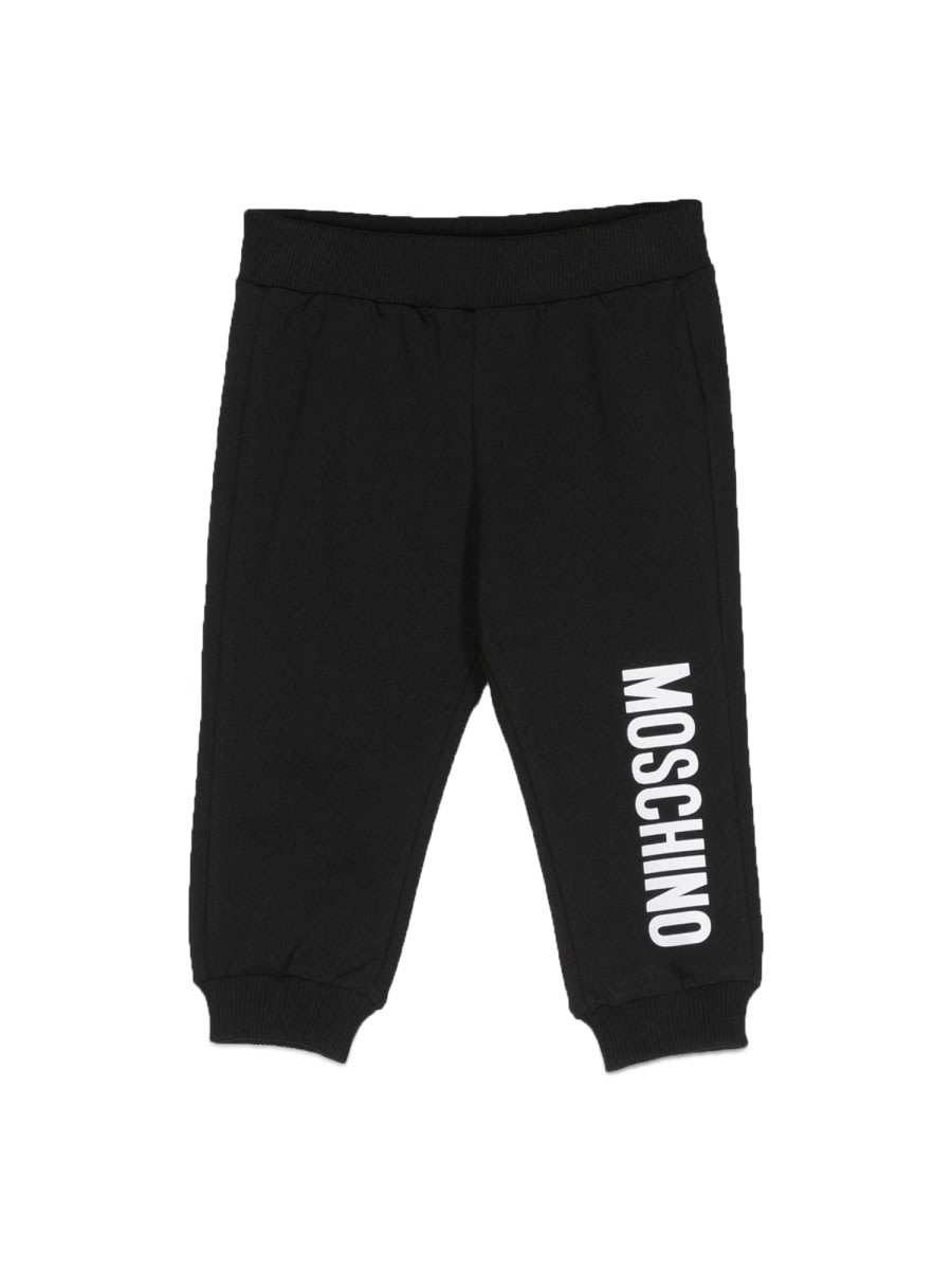 Shop Moschino Logo Joggers In Black