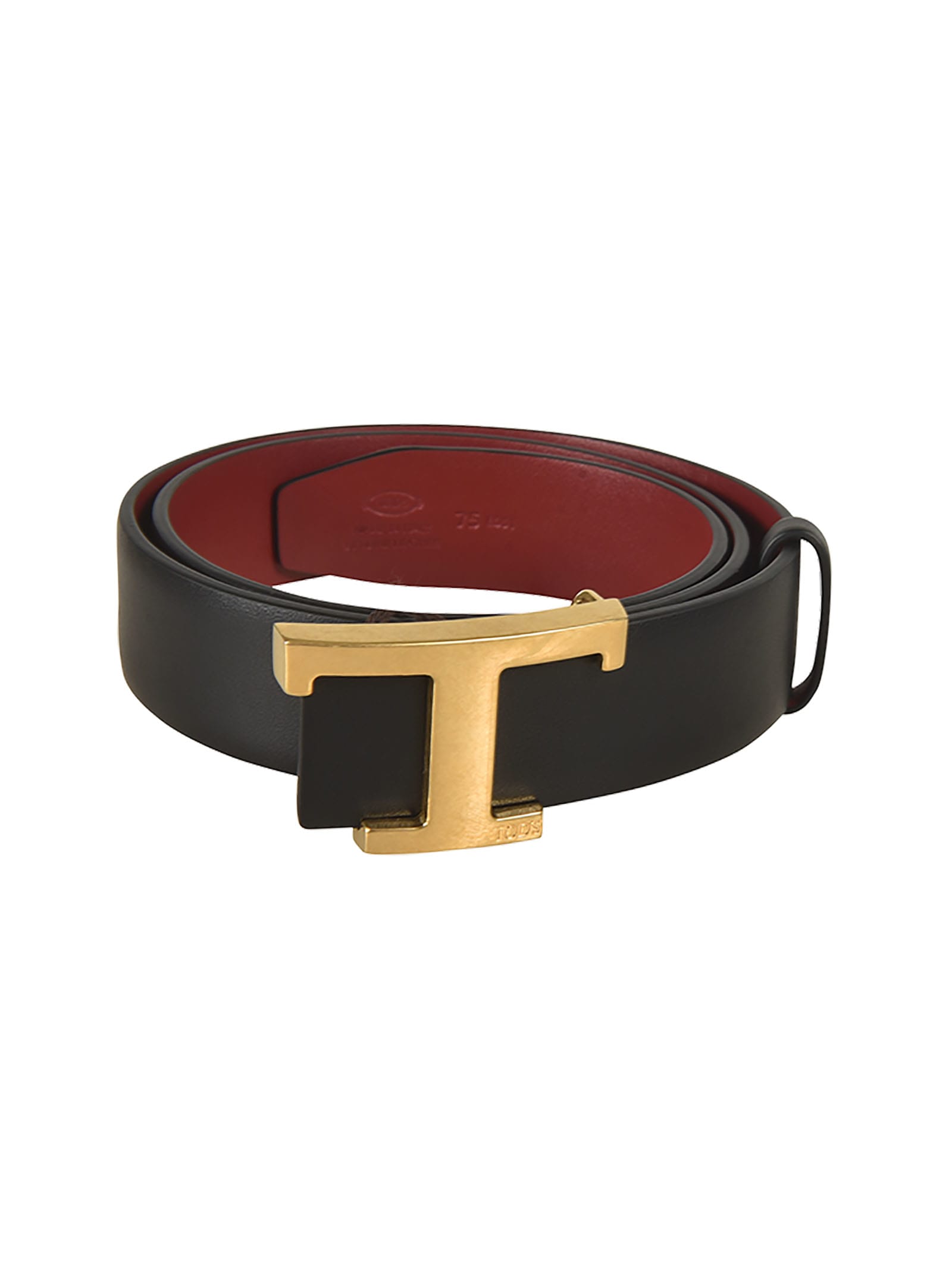 Shop Tod's T Logo Buckle Belt In 6077