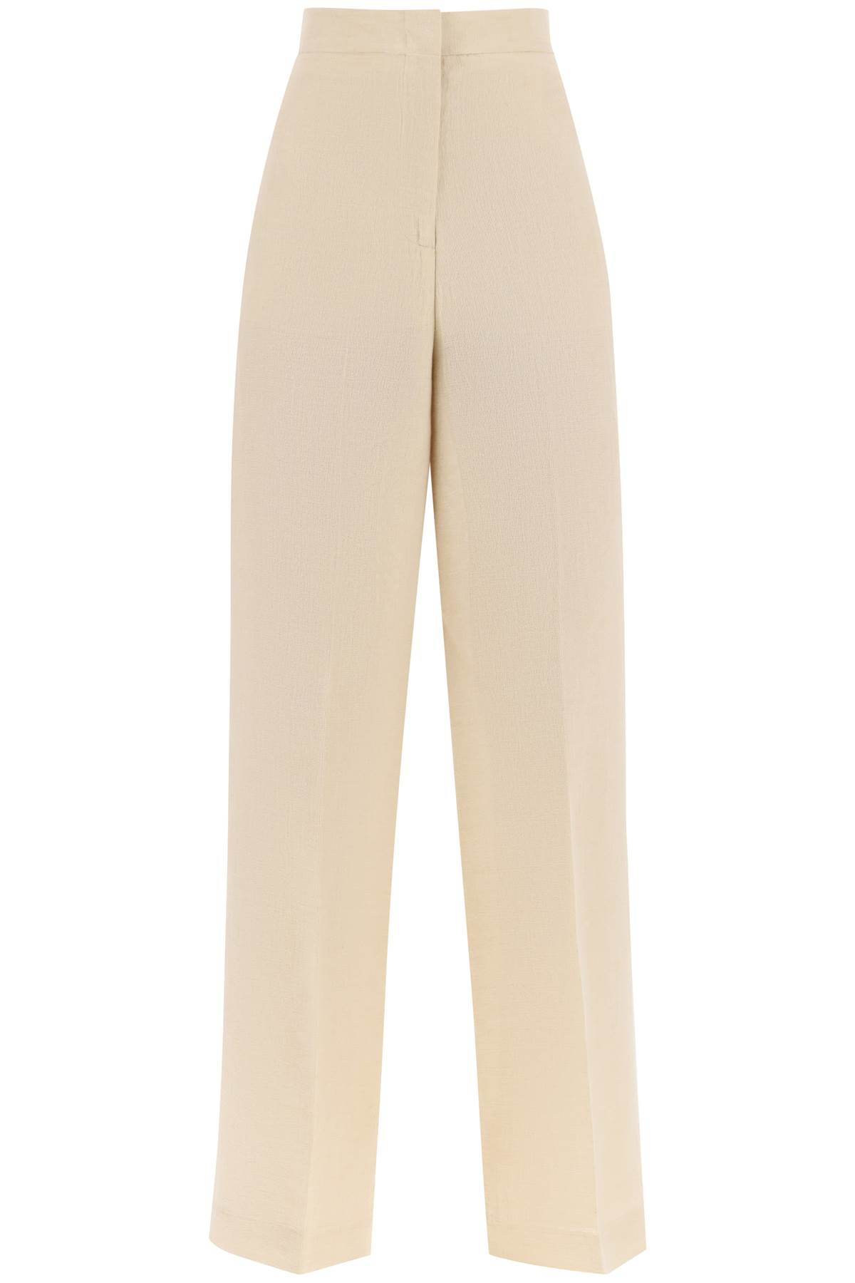 Shop Mvp Wardrobe Malibù Palazzo Pants In Nude (beige)