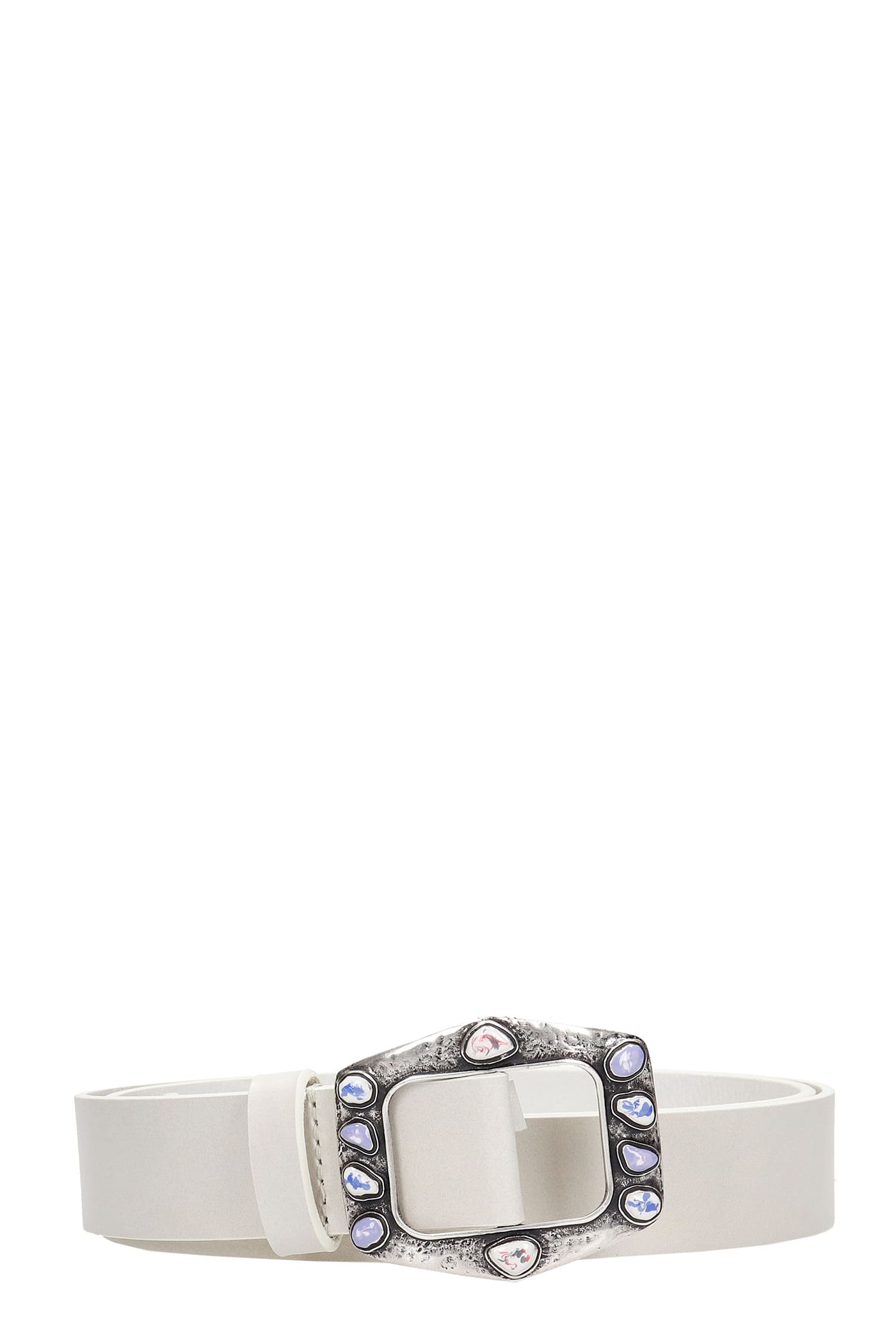 Isabel Marant Tikei Belts In White Leather