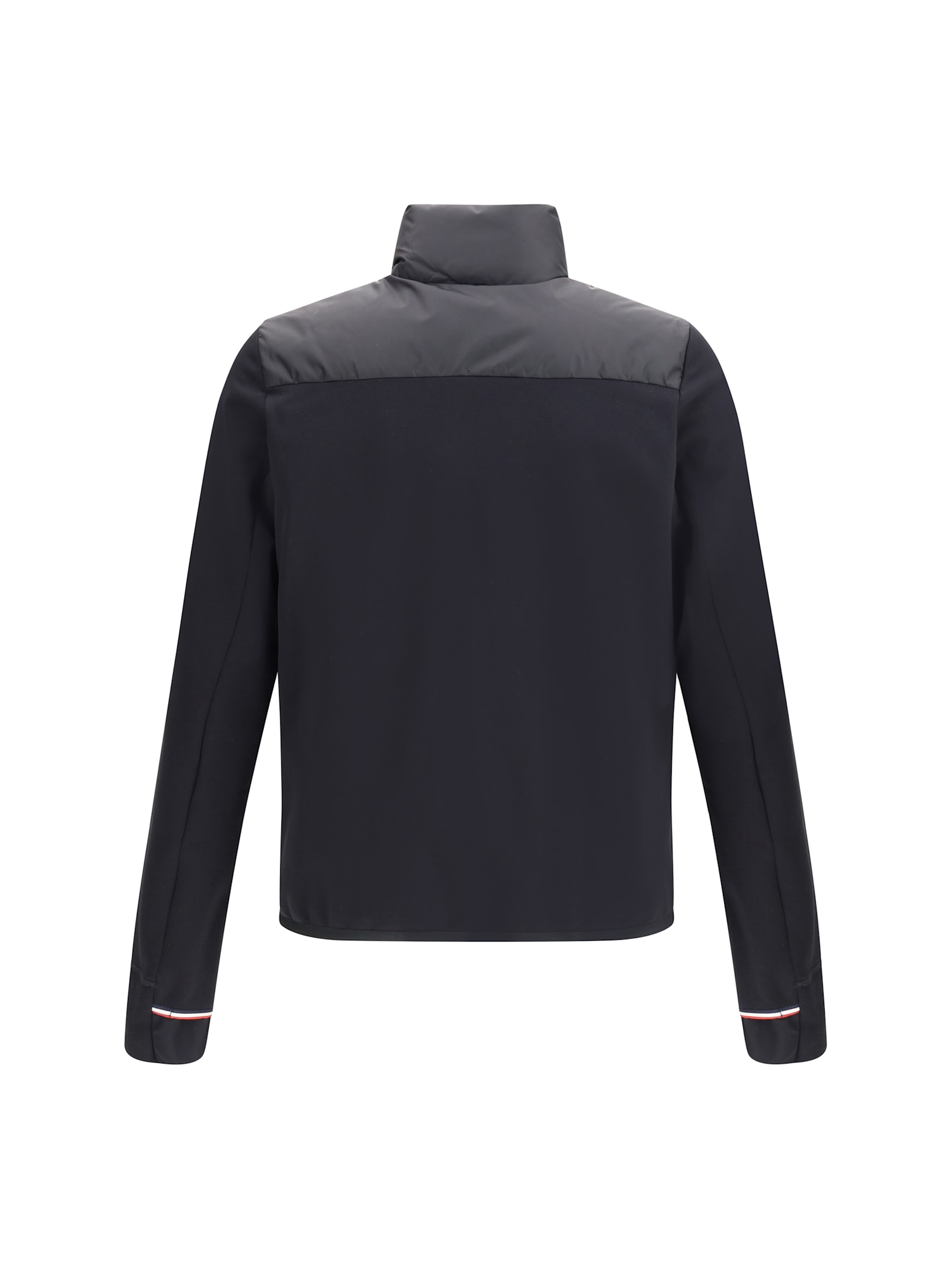 Moncler High Collar Long Sleeve Padded Sweatshirt In Black