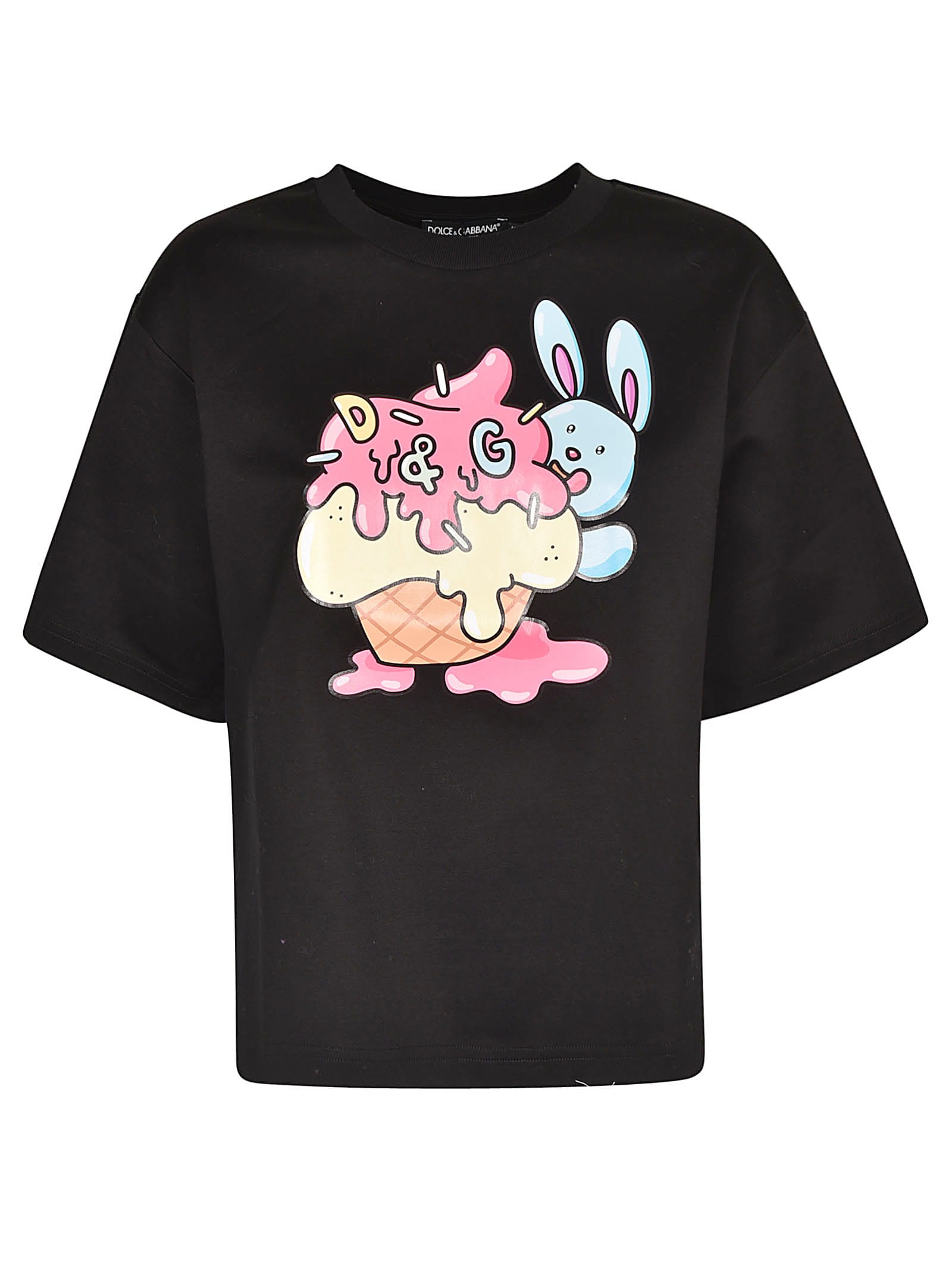 Dolce & Gabbana Bunny Print Regular T-shirt
