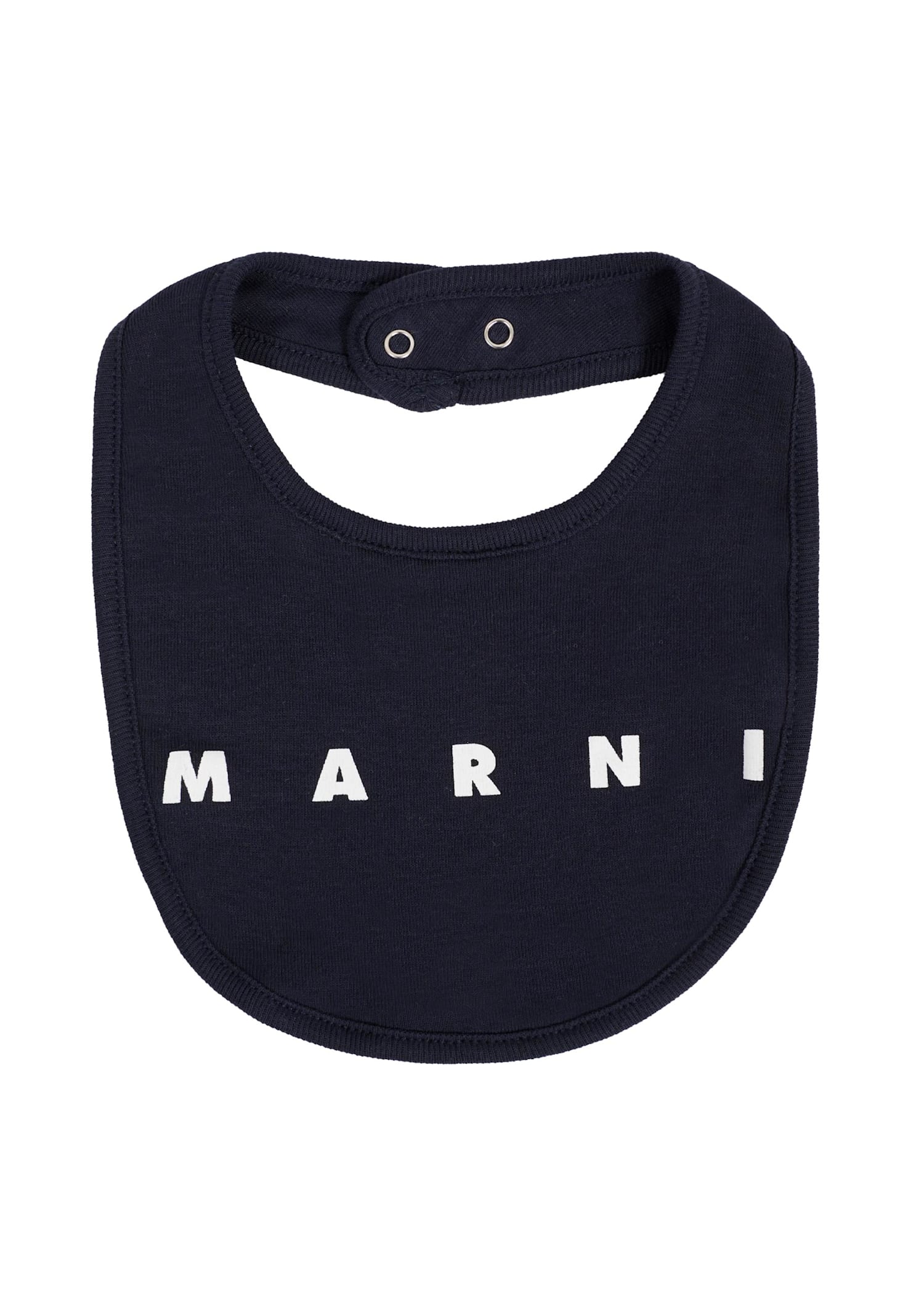 Marni Blue Cotton Babygrow Set For Baby Boywith Logo In Blue