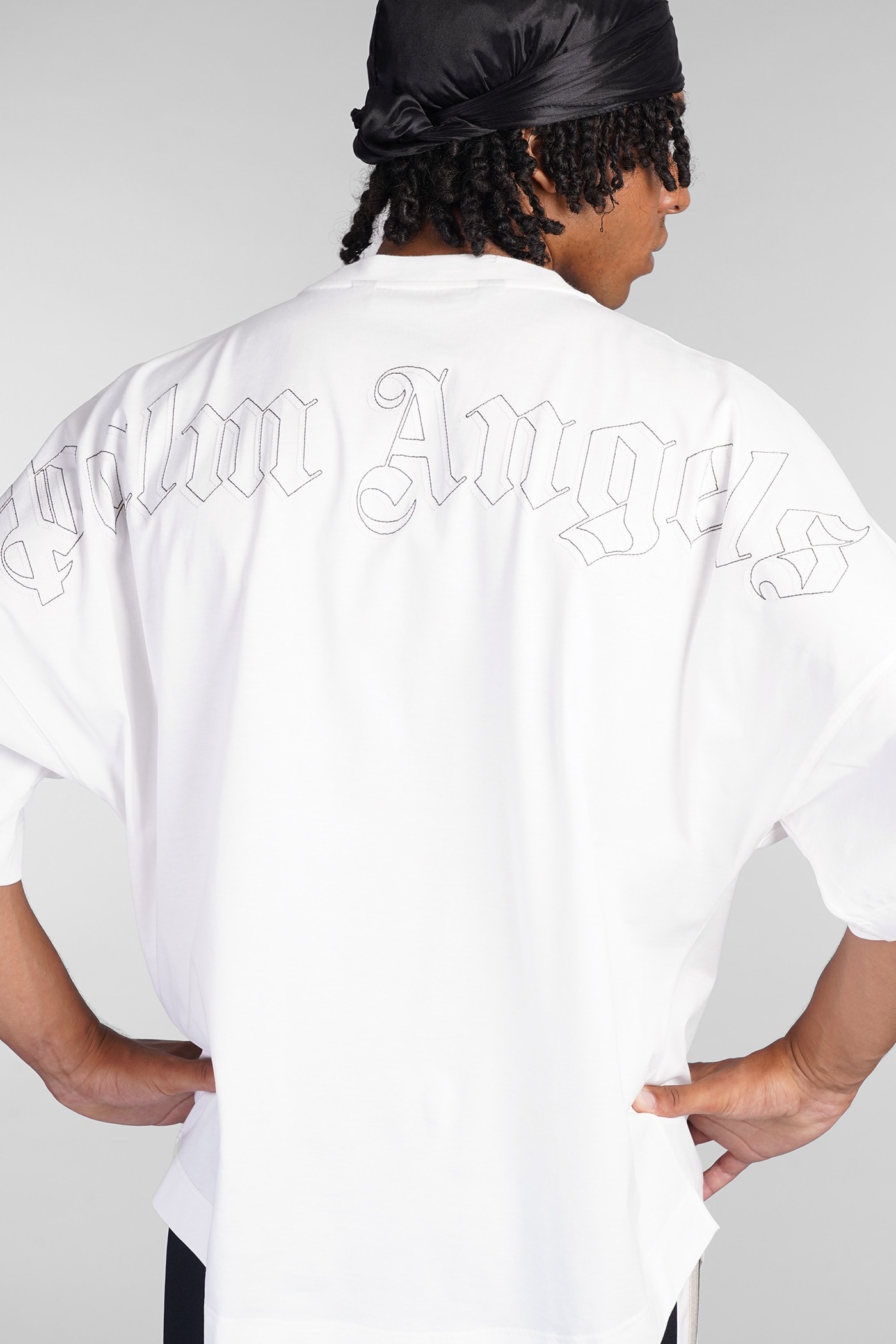 Shop Palm Angels T-shirt In White Cotton