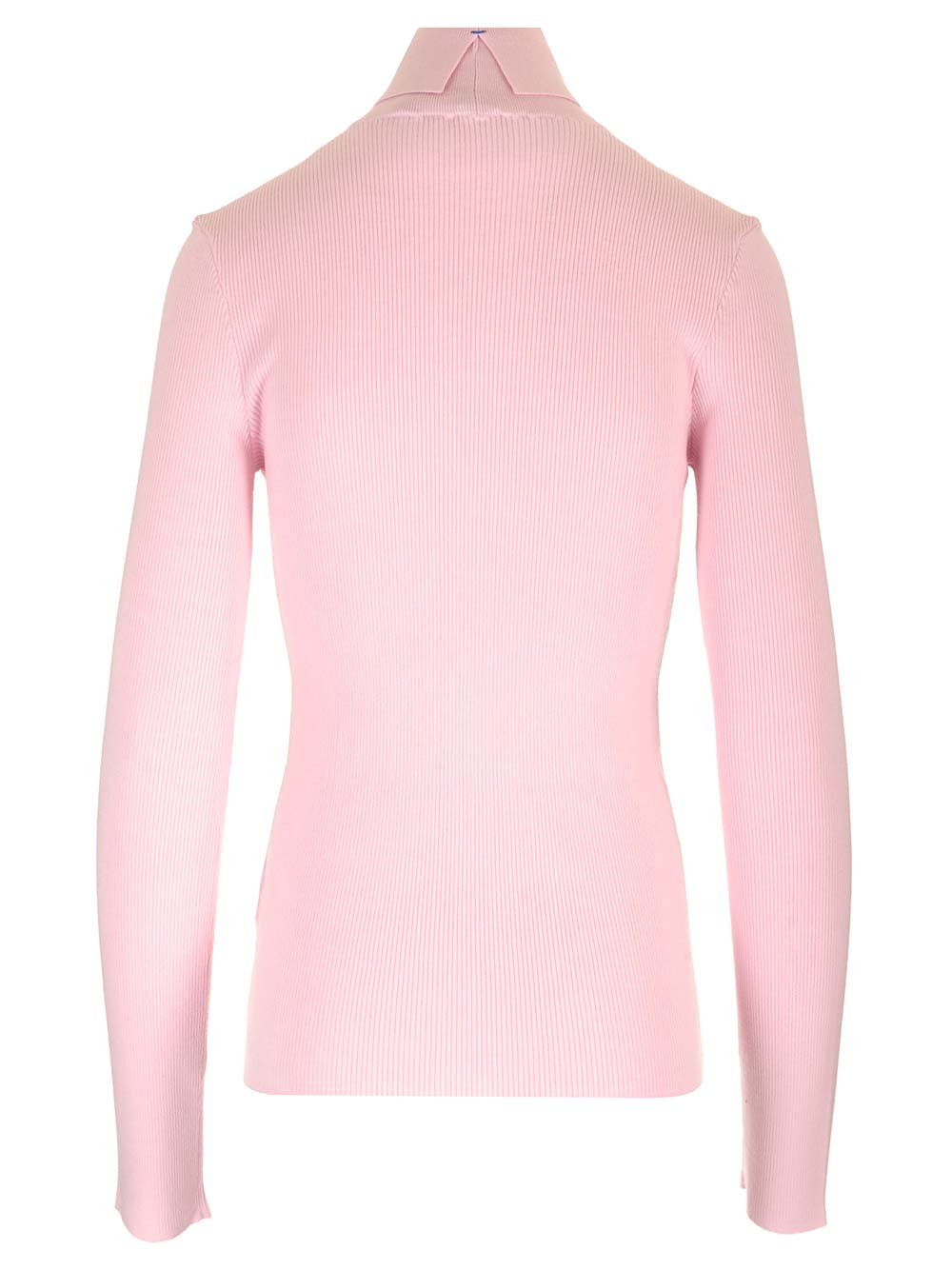 Shop Burberry Pink Turtleneck Sweater In Rose