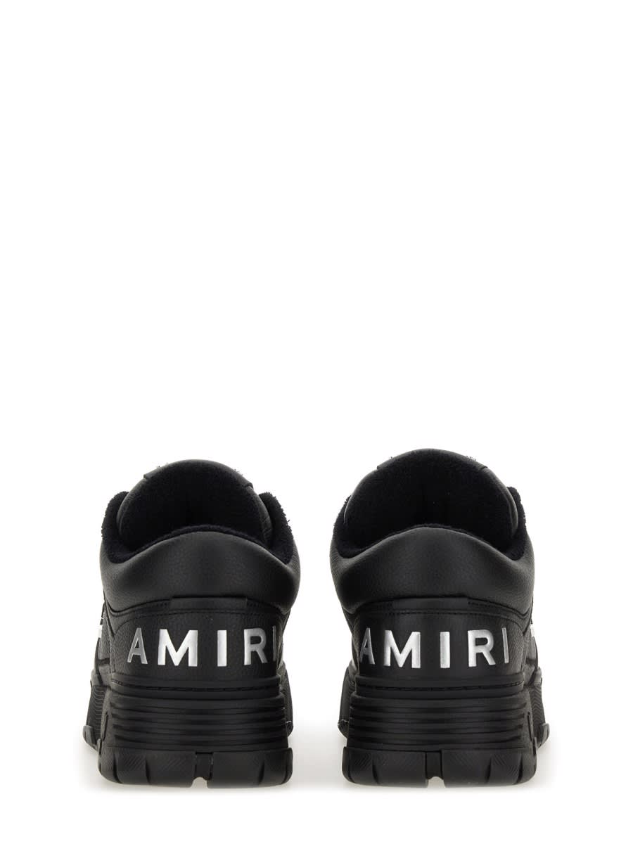 Amiri Black Sneakers With Logo Patch On The Side And Logo Lettering On The Rear In Leather Man In Black