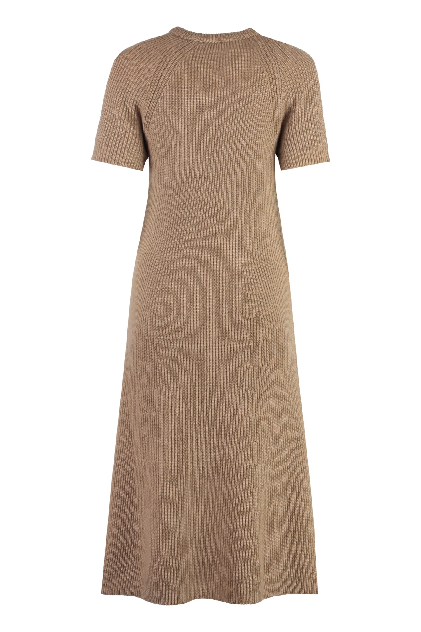 Stella Mccartney Shifting Volume Regenerated Dress In Beige