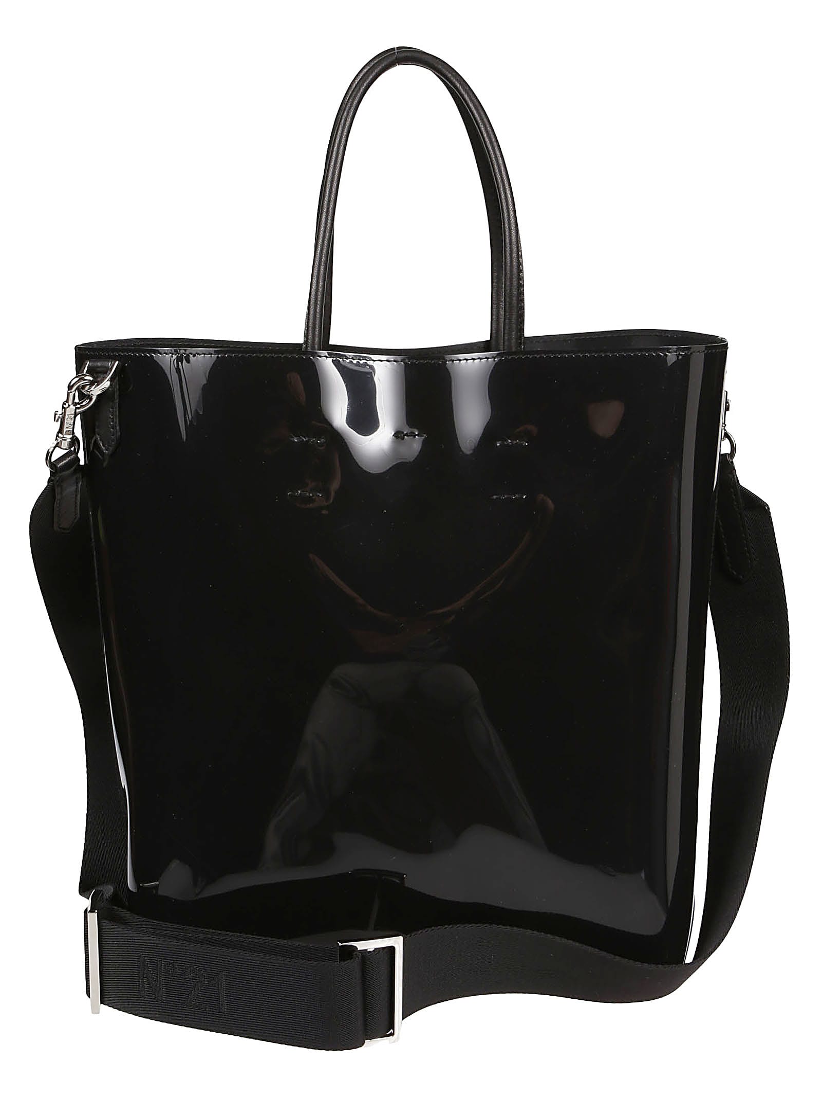 Shop N°21 Vertical Shopper Bag In Dark Black