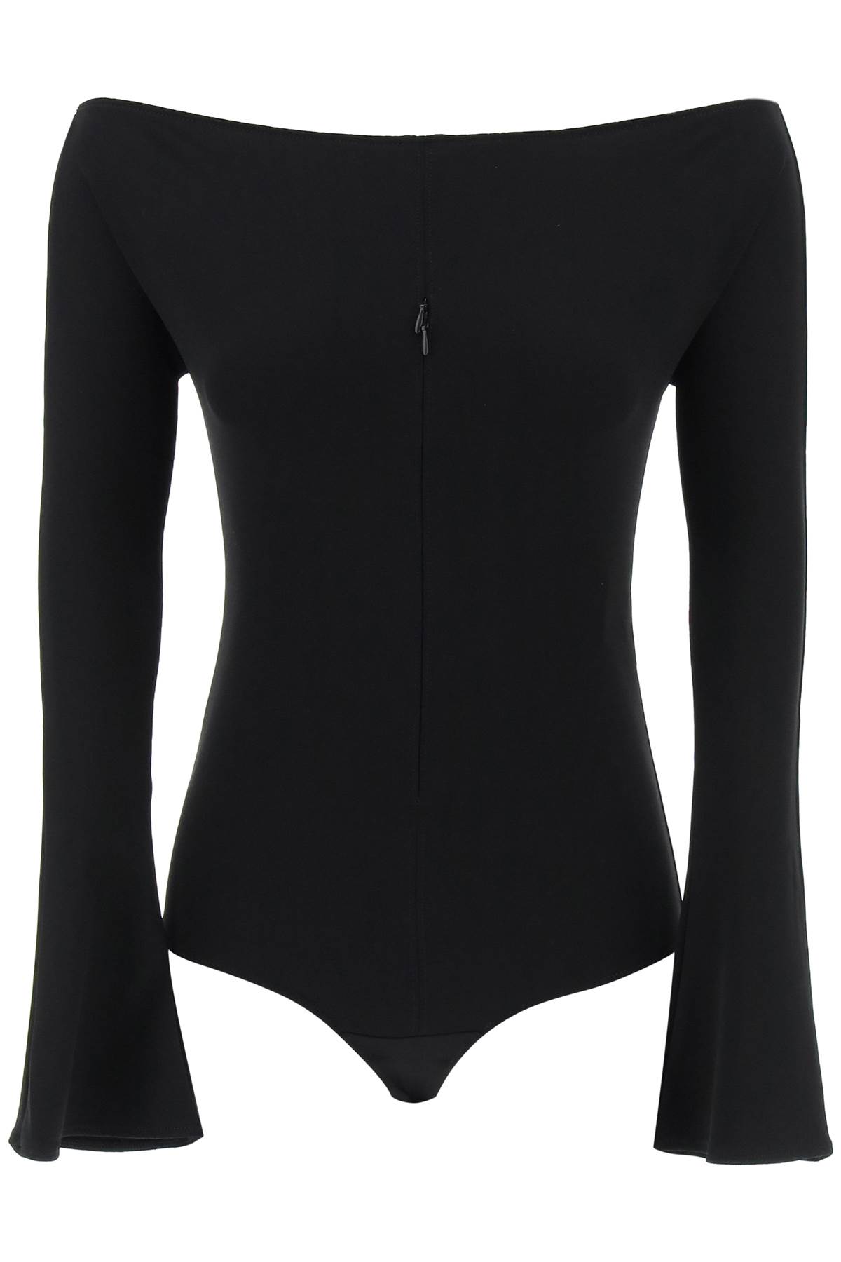 Shop Courrèges Invisible Front Zip Bodycon Dress In Black (black)