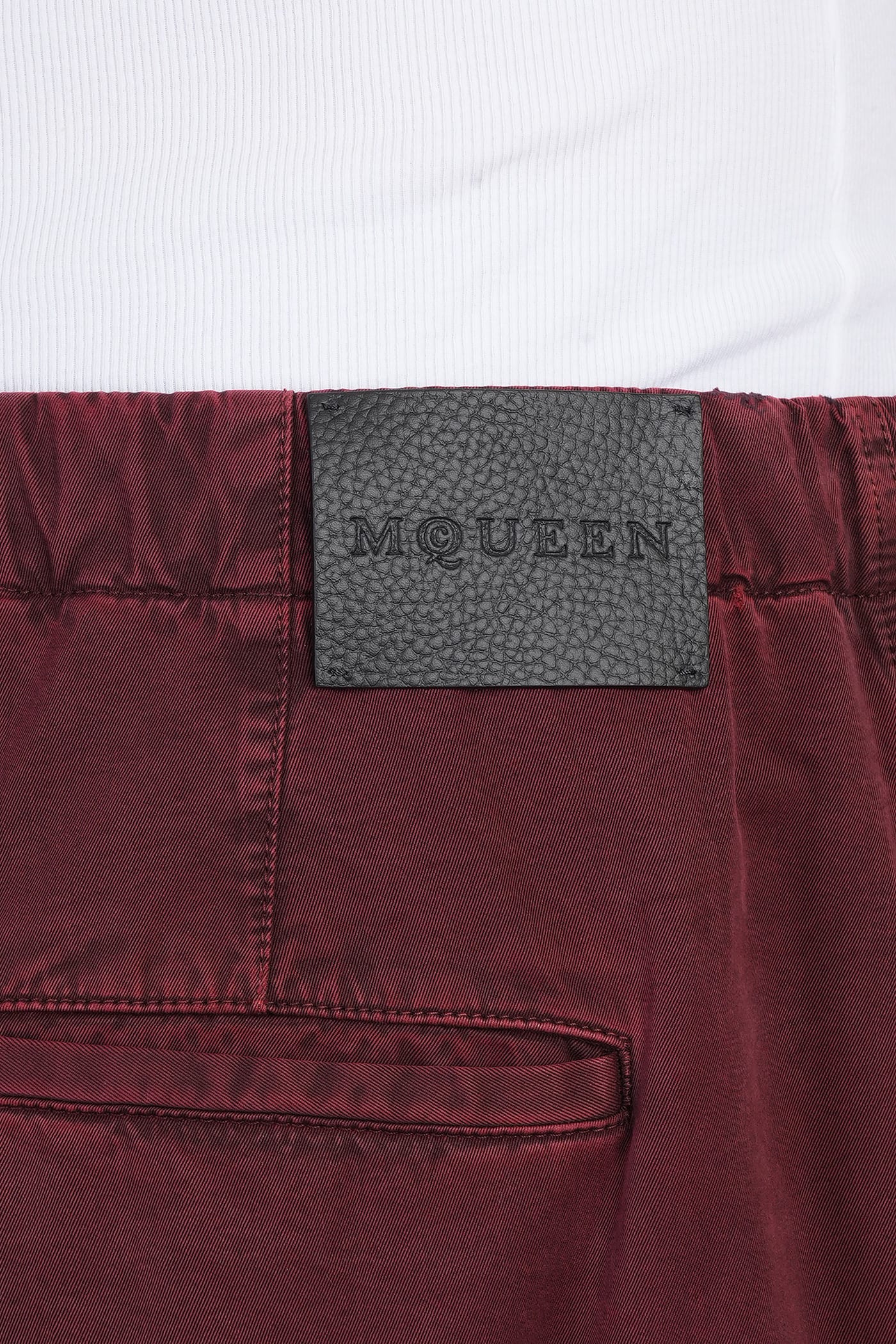 Alexander Mcqueen Pants In Bordeaux Cotton In Bordeaux