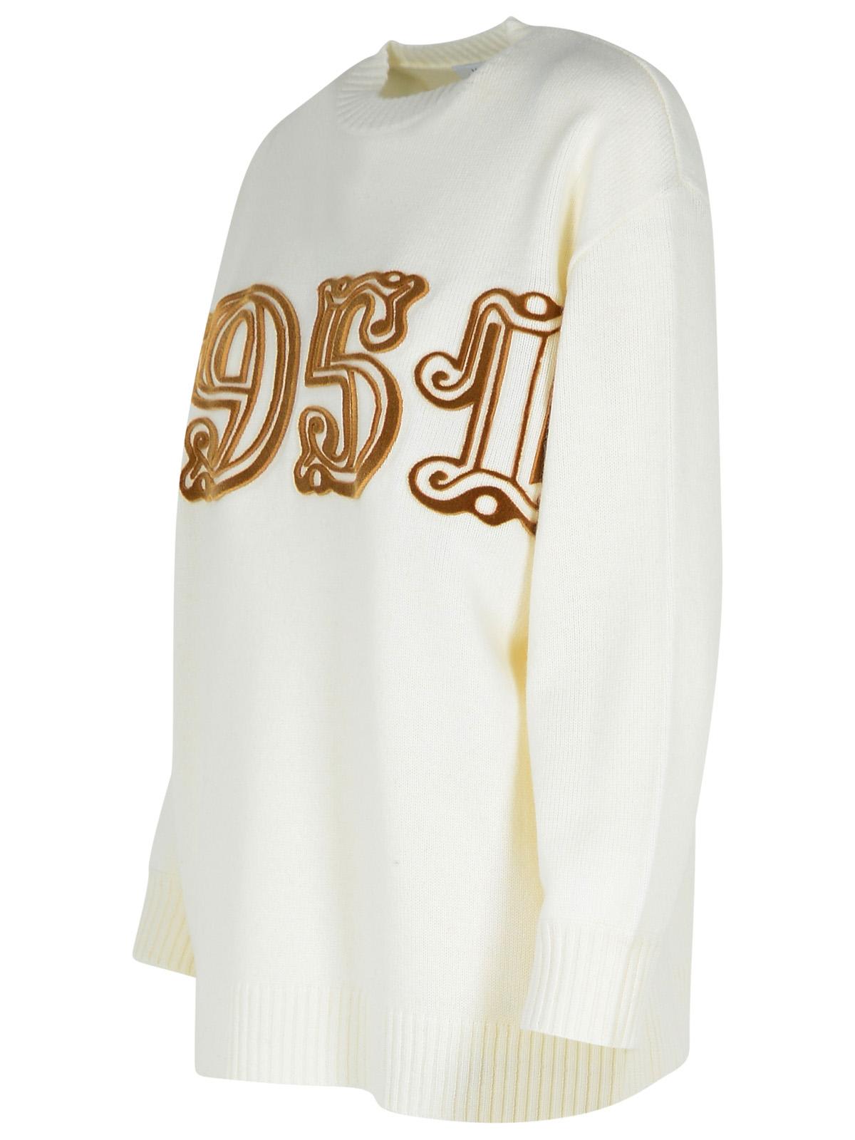 Shop Max Mara Fido White Cashmere Blend Sweater