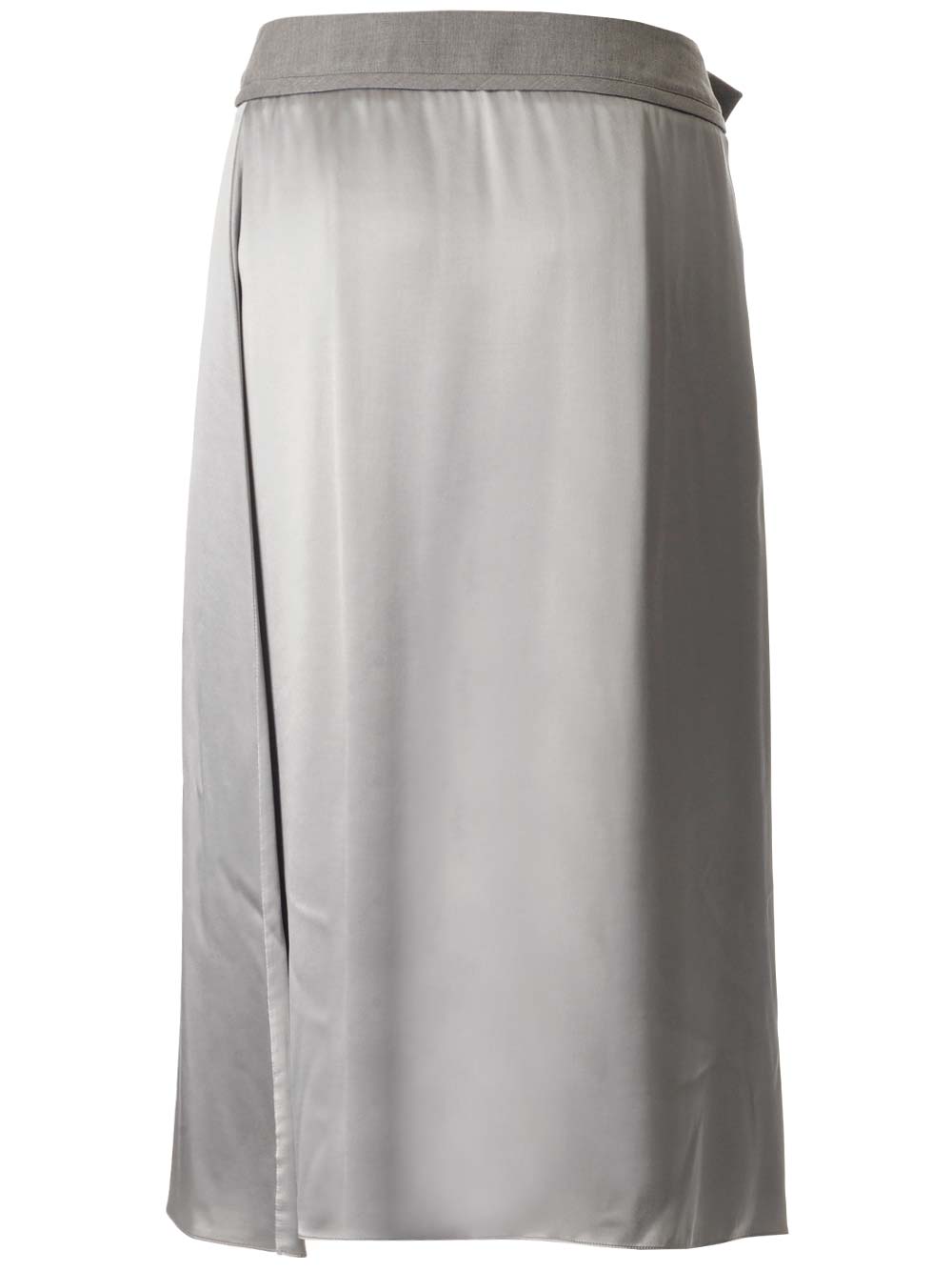 Fendi Asymmetrical Grey Skirt With Draped Detail In Rtu Grey