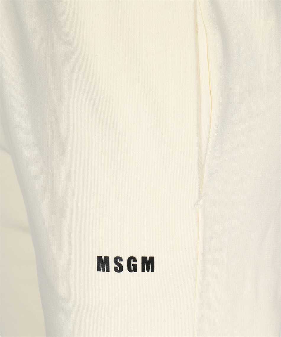 Msgm Logo-print Elasticated-cuff Track Pants In White