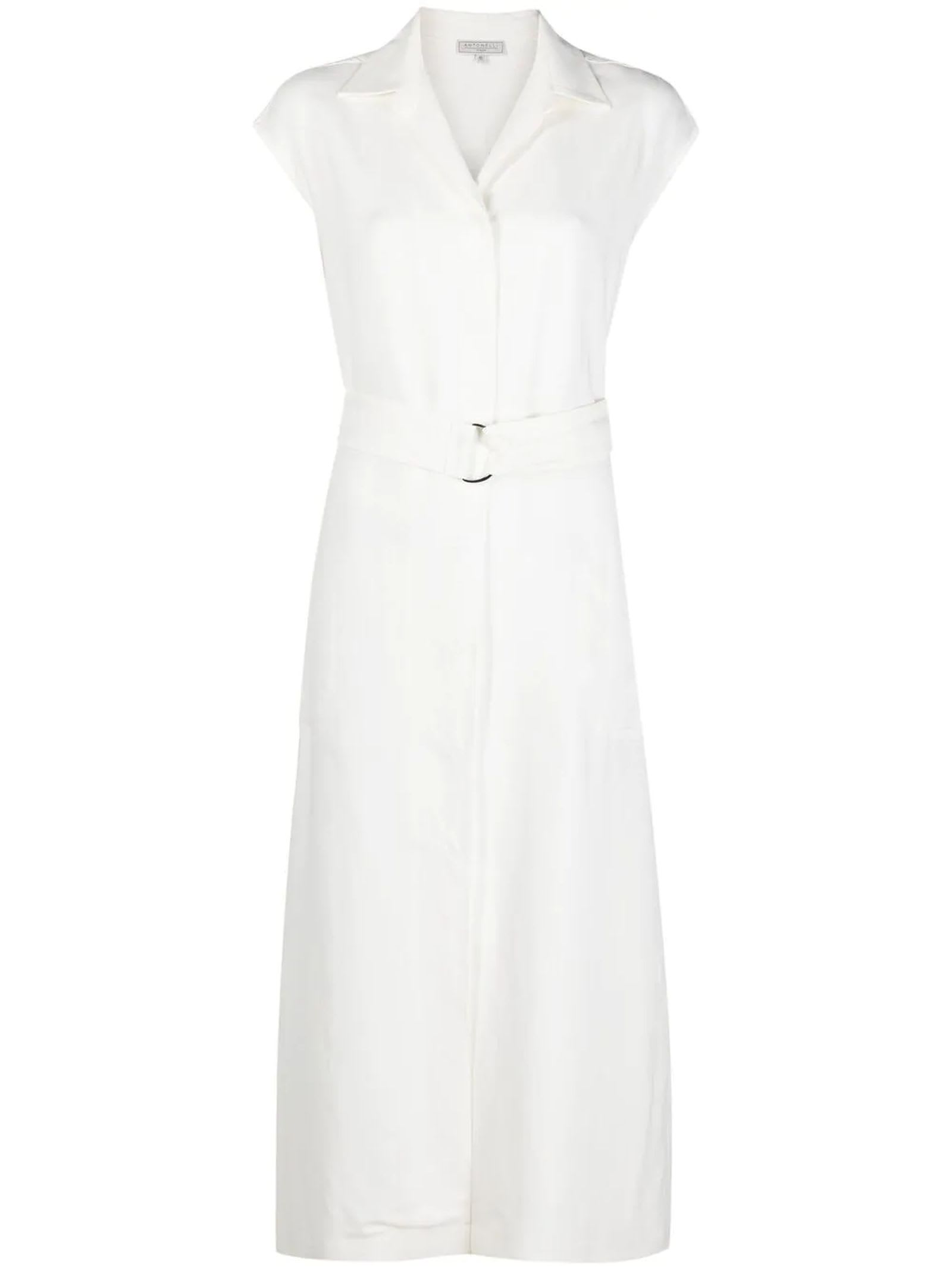 ANTONELLI WHITE D-RING BUCKLE BELT DRESS,11907830