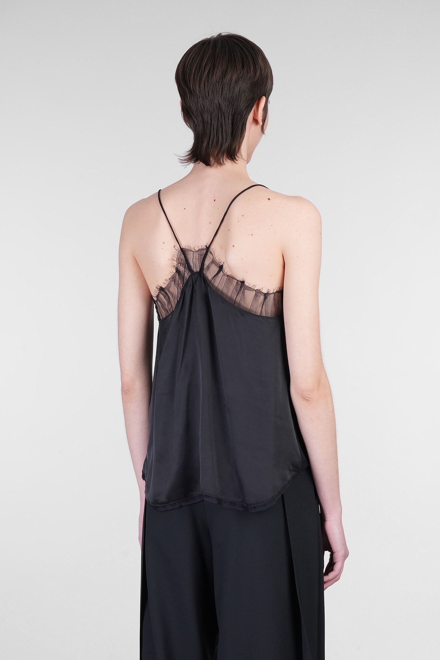 Iro Berwyn Silk Cami With Lace Trim