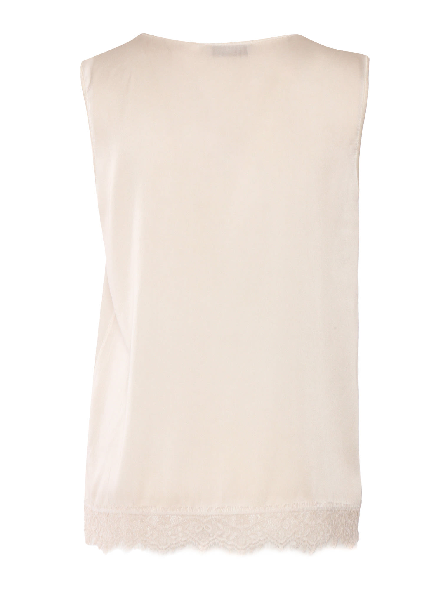 Kangra Cashmere Lace Tank Top In Neutral