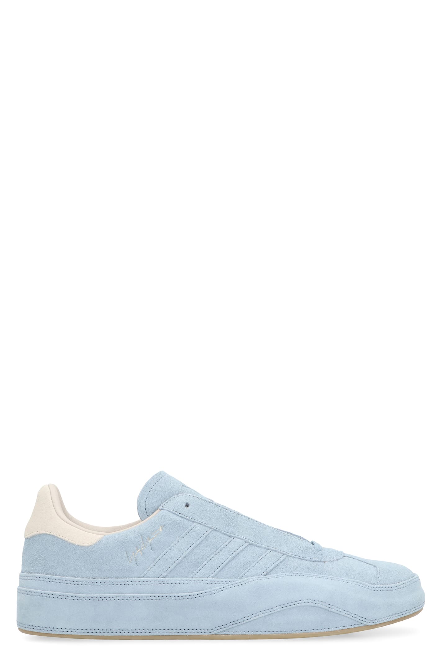 Shop Y-3 Gazelle Suede Low-top Sneakers In Light Blue