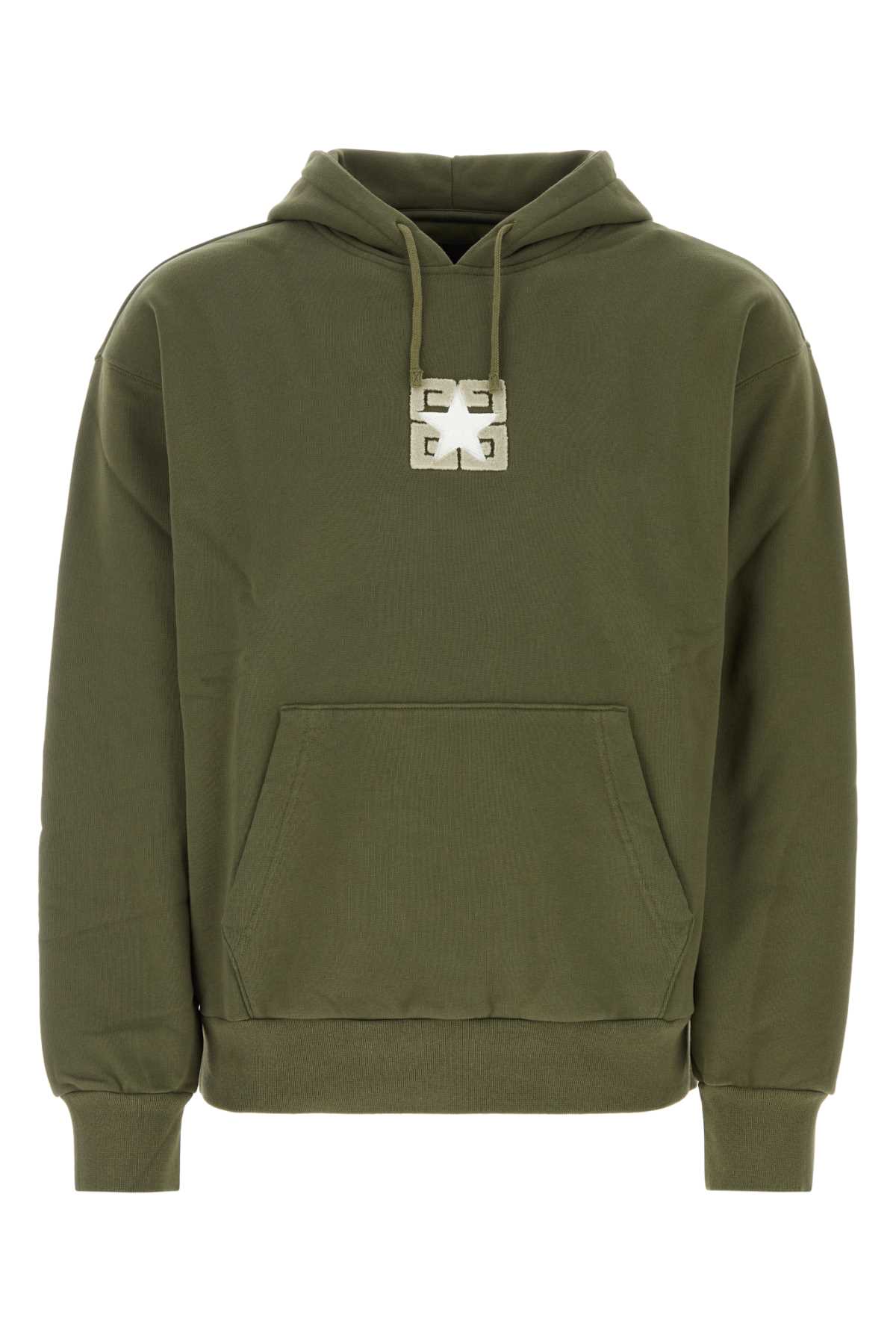 Givenchy Army Green Cotton Sweatshirt In Olive Green