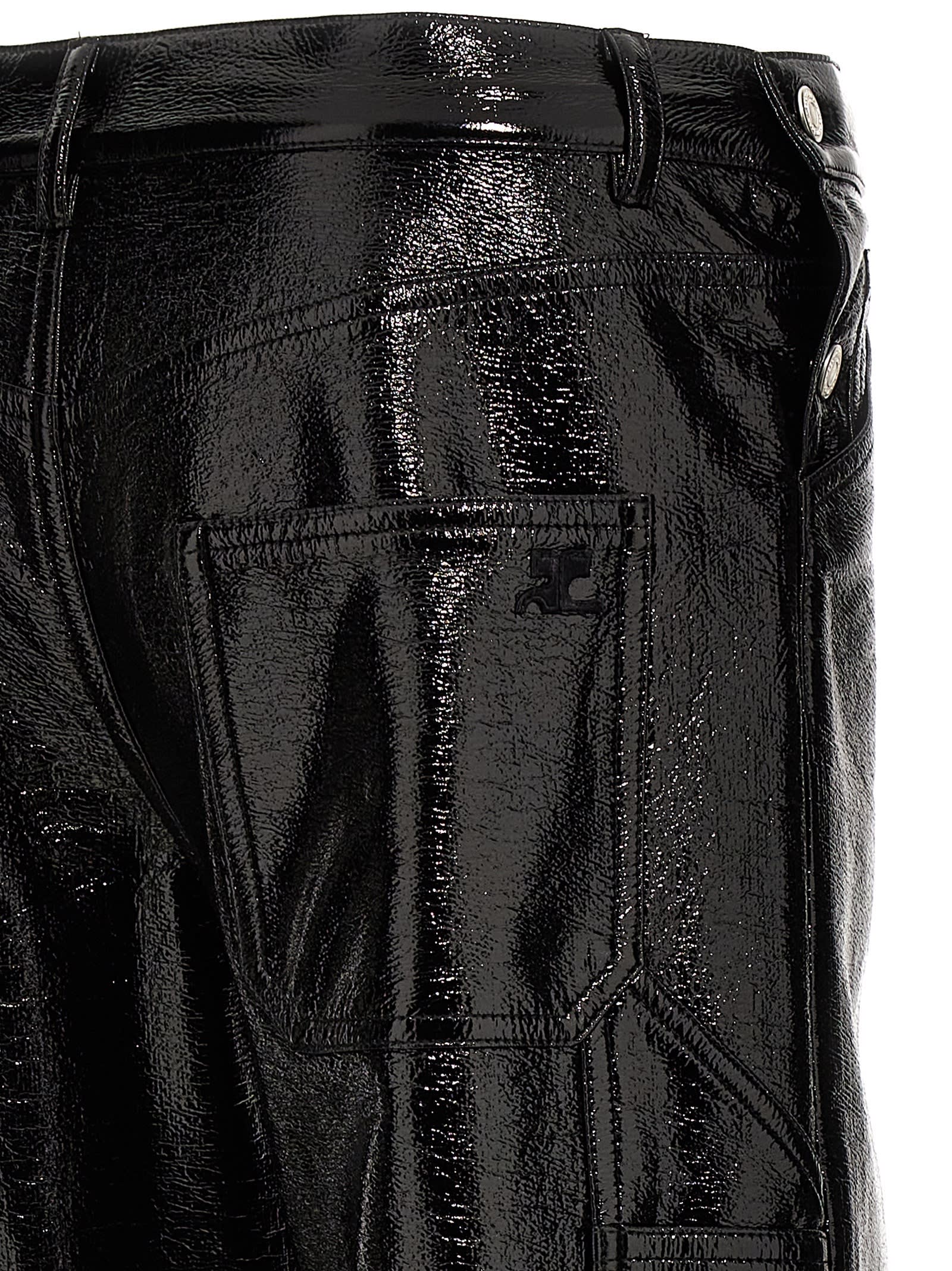 Shop Courrèges Sailor Trousers In Black
