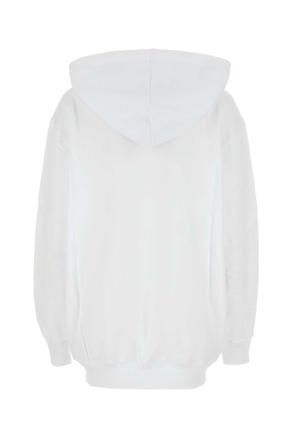 Lanvin White Cotton Sweatshirt In Opticwhite