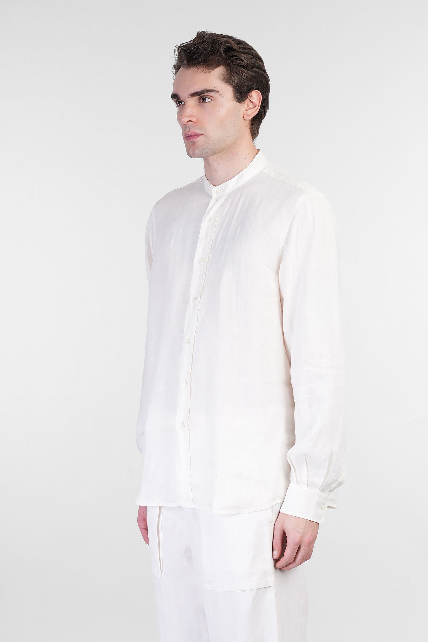 Shop Aspesi Bruce Shirt In Beige Linen