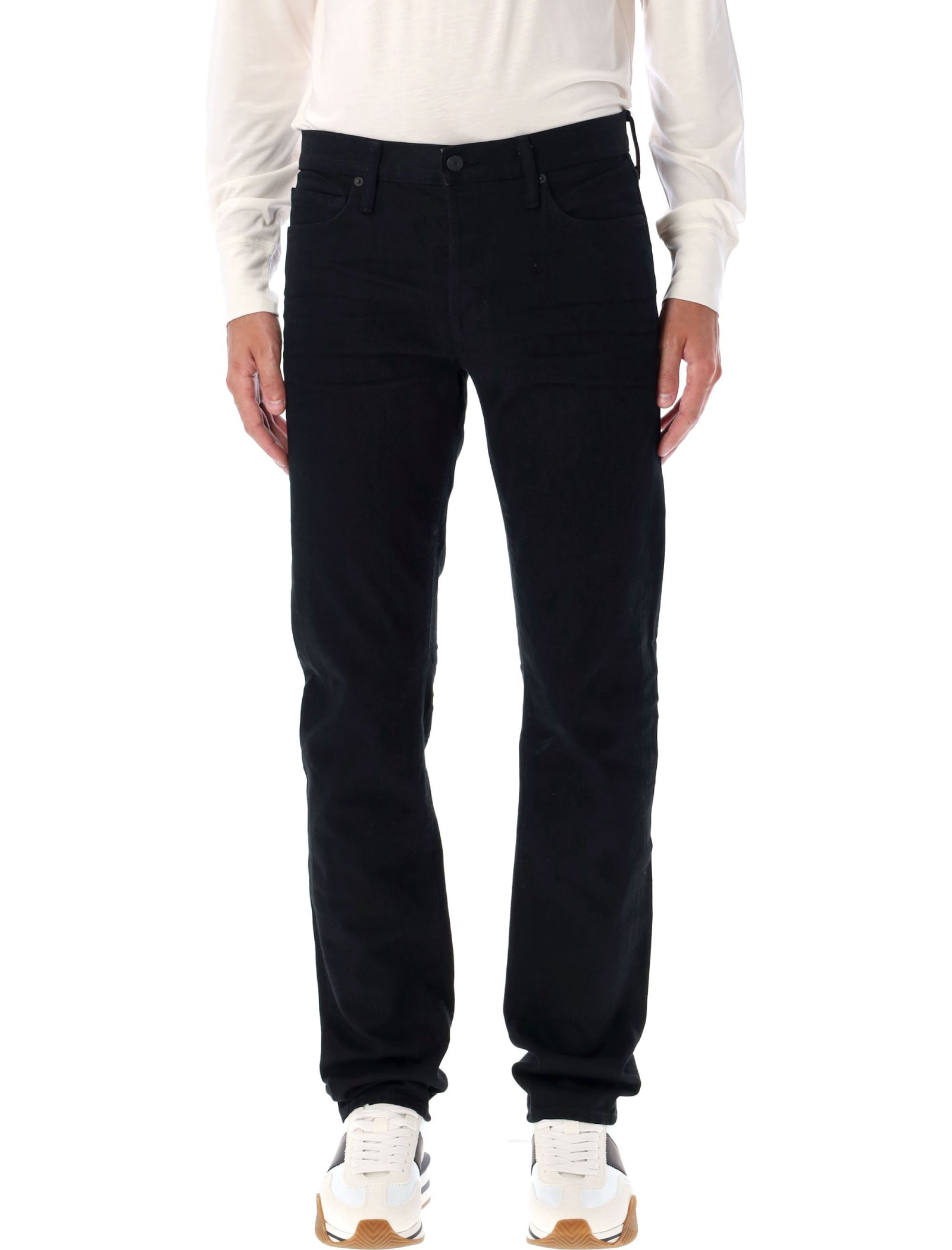 Shop Tom Ford Straight Fit Denim In Black