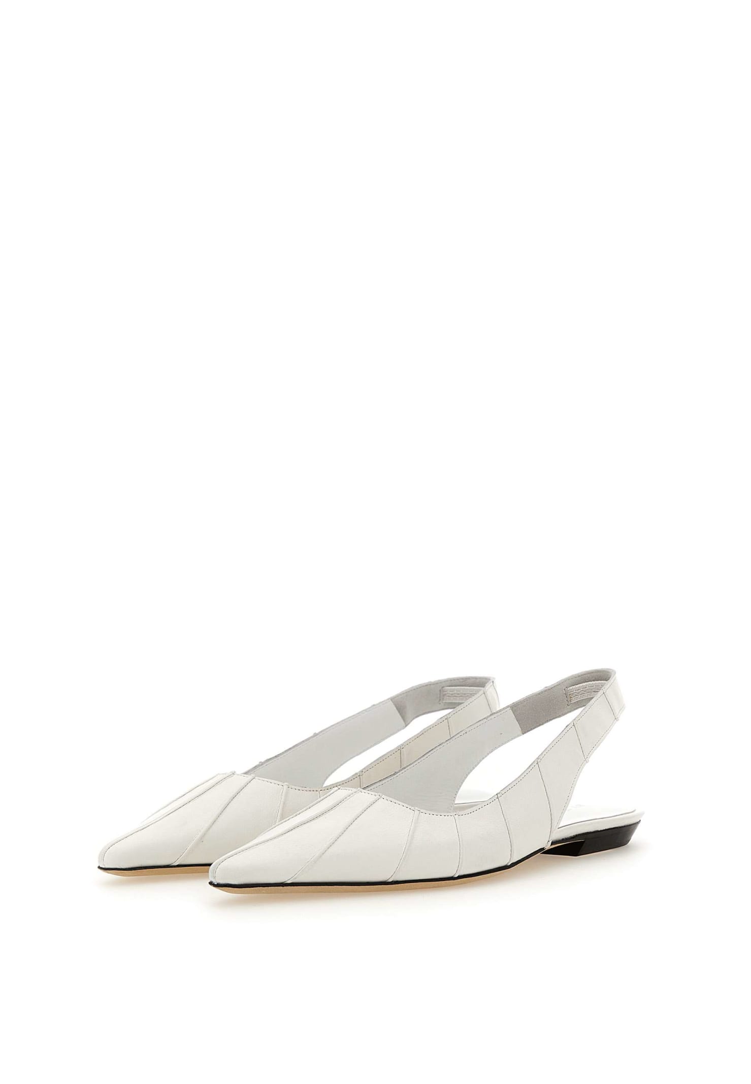 Shop By Far Cyd Leather Slingback In White